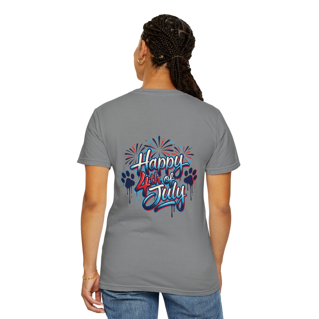 America 4th of July Graphic T-Shirt — "Happy 4th of July" Patriotic Tee