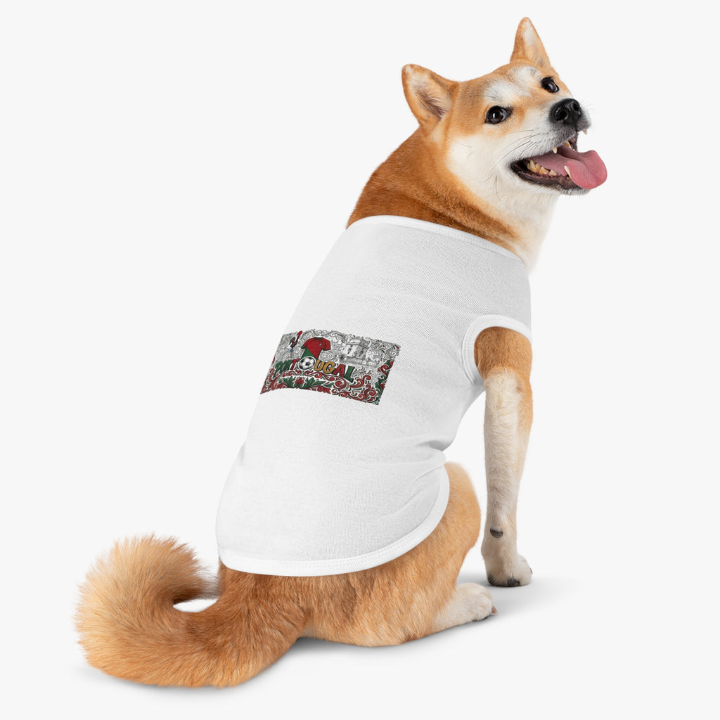 🇵🇹 Portugal Pet Tank Top — Portuguese Rooster & Azulejo Design Dog Shirt