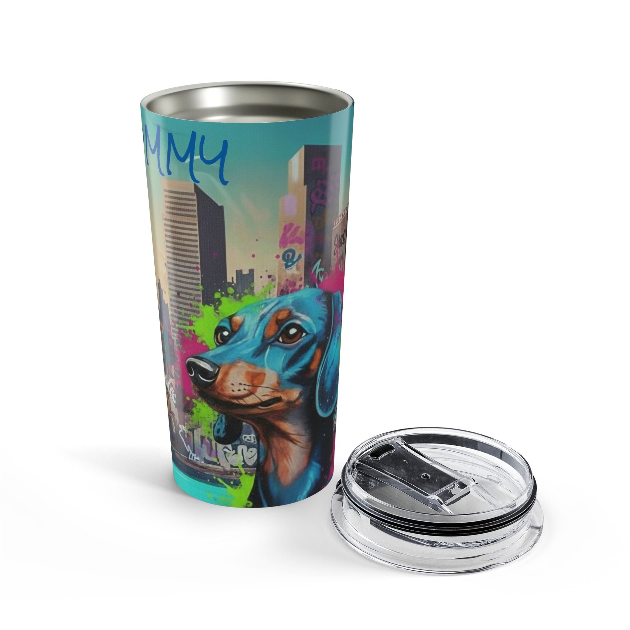 Daschund Graffiti Style Stainless Steel Tumbler 20oz