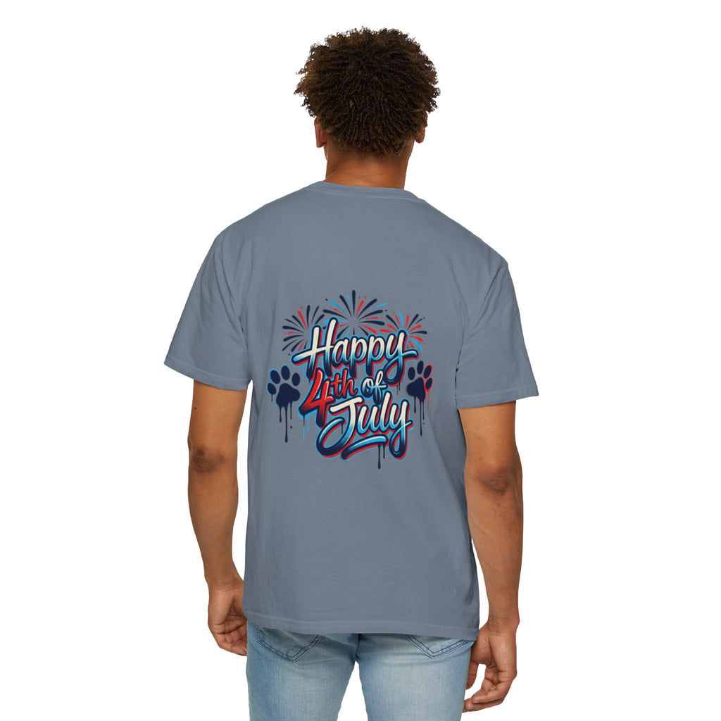 America 4th of July Graphic T-Shirt — "Happy 4th of July" Patriotic Tee