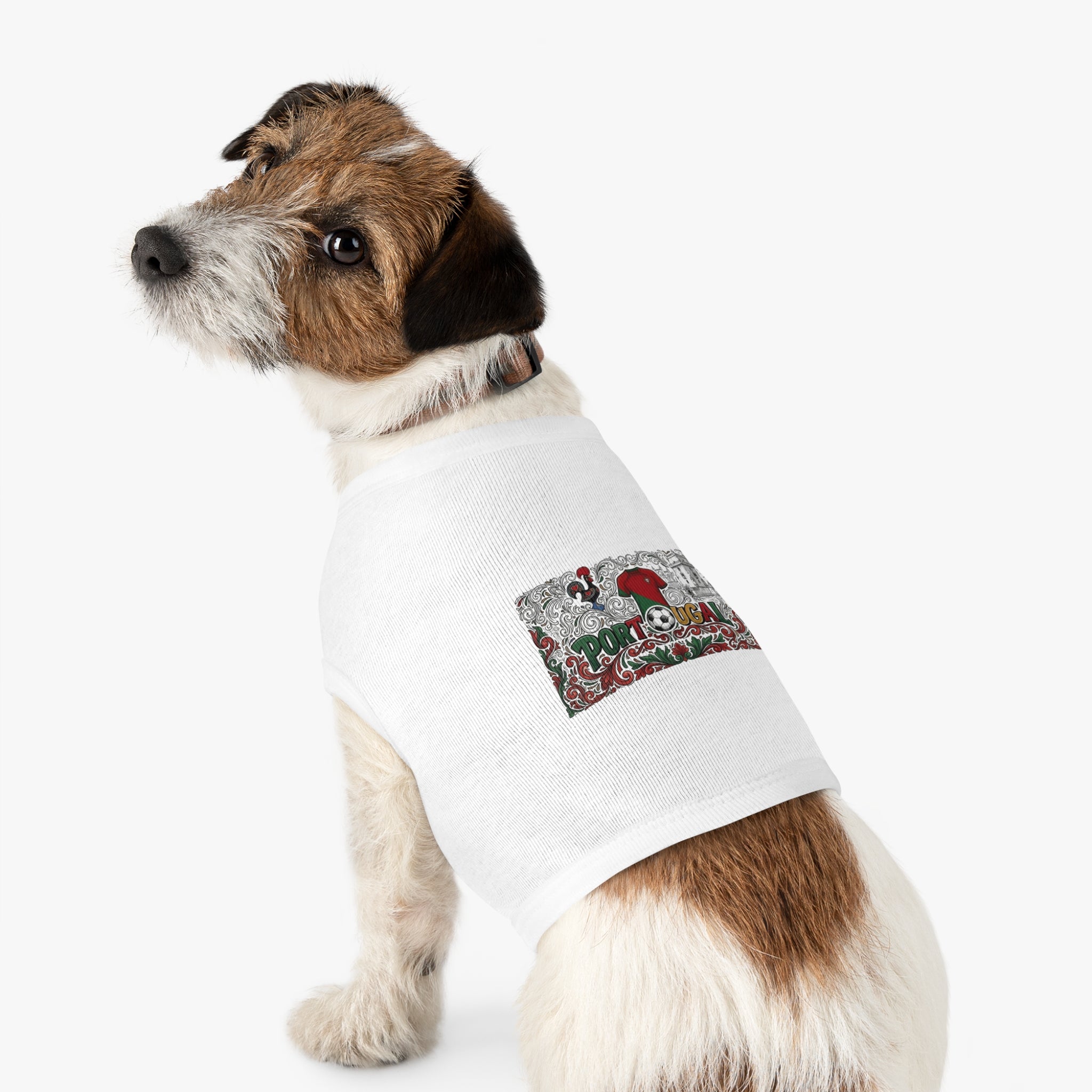 🇵🇹 Portugal Pet Tank Top — Portuguese Rooster & Azulejo Design Dog Shirt