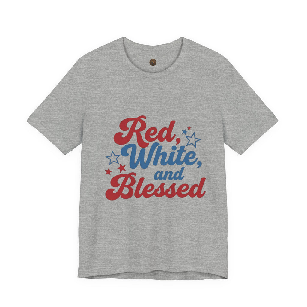 Unisex Jersey short sleeve Red, White, and Blessed T‑Shirt - 4th of July Theme