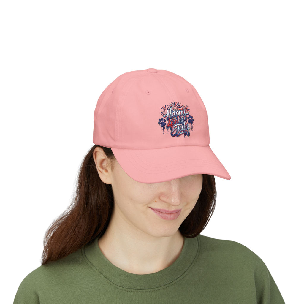 4th of July Dad Cap - 'Happy July' Fireworks Baseball Hat