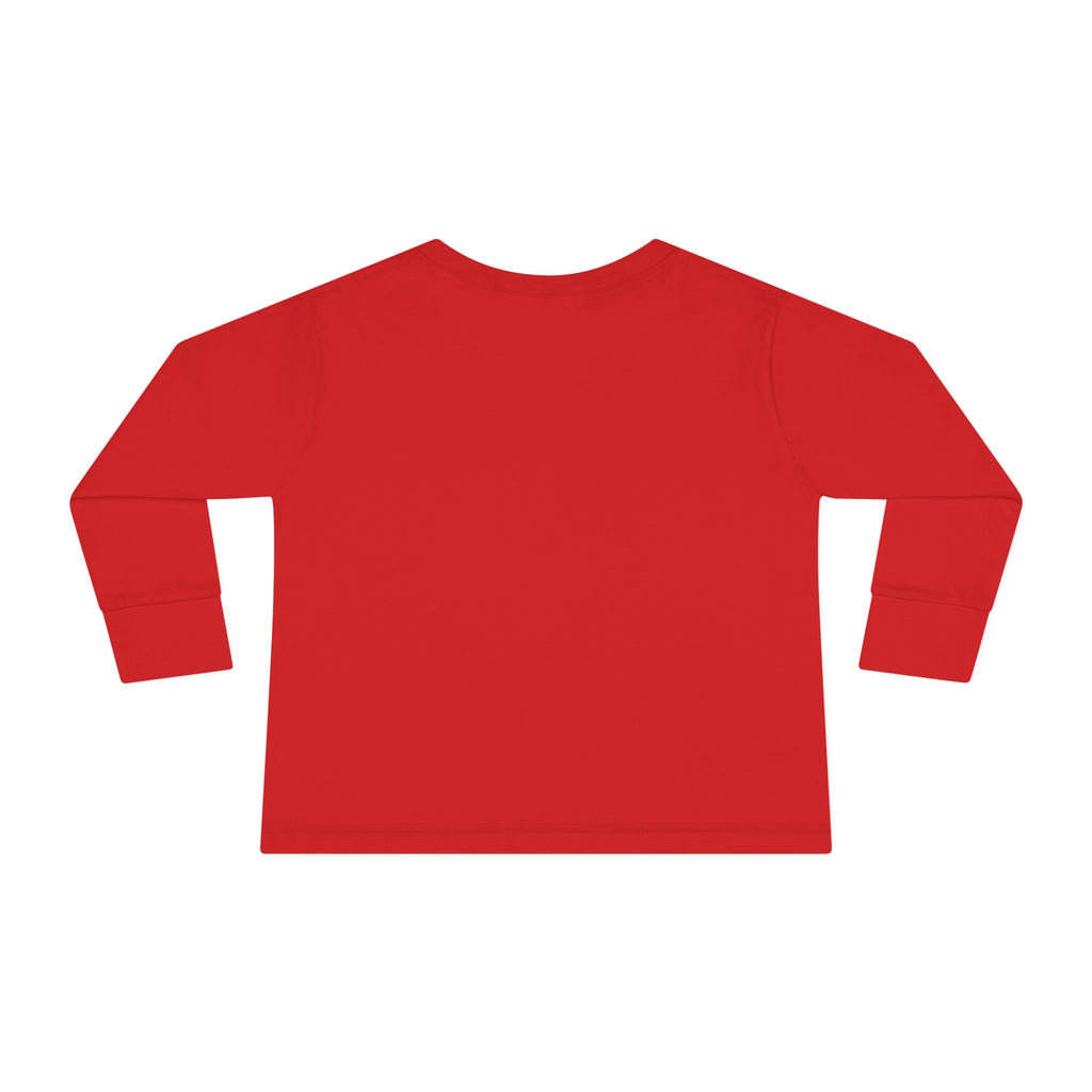 Toddler Long Sleeve Tee — "Jesus Loves Me" print with Colorful Legos Jesus on the cross - Sizes 2T - 6T