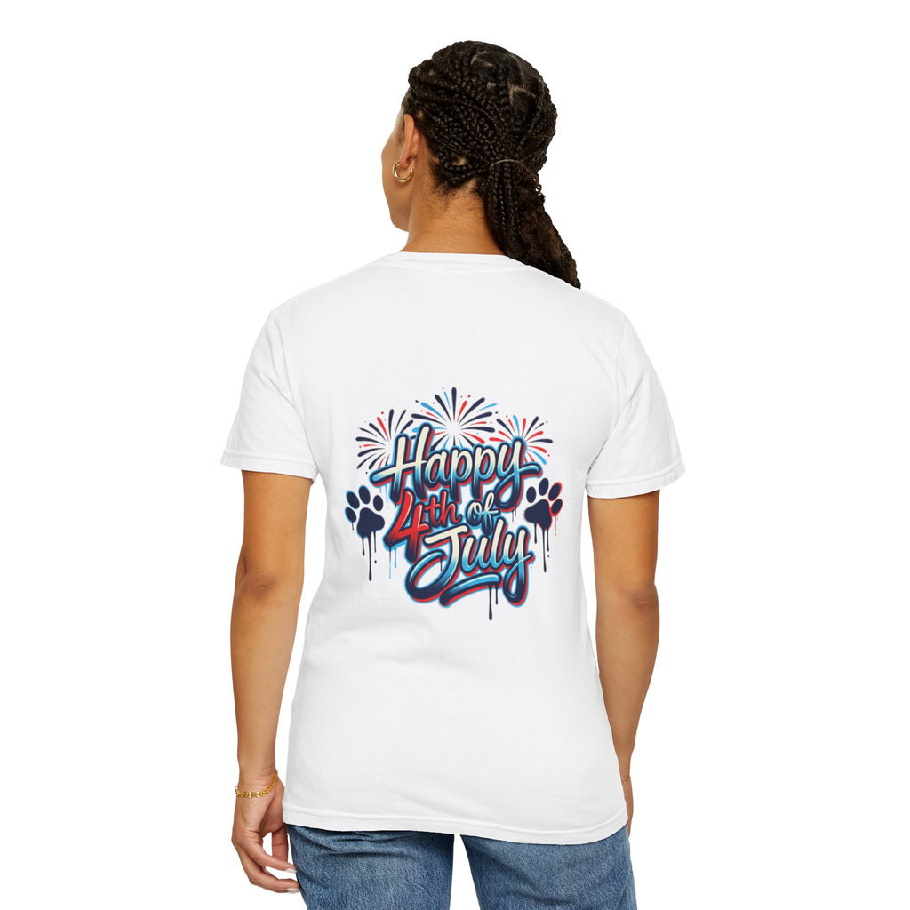 America 4th of July Graphic T-Shirt — "Happy 4th of July" Patriotic Tee