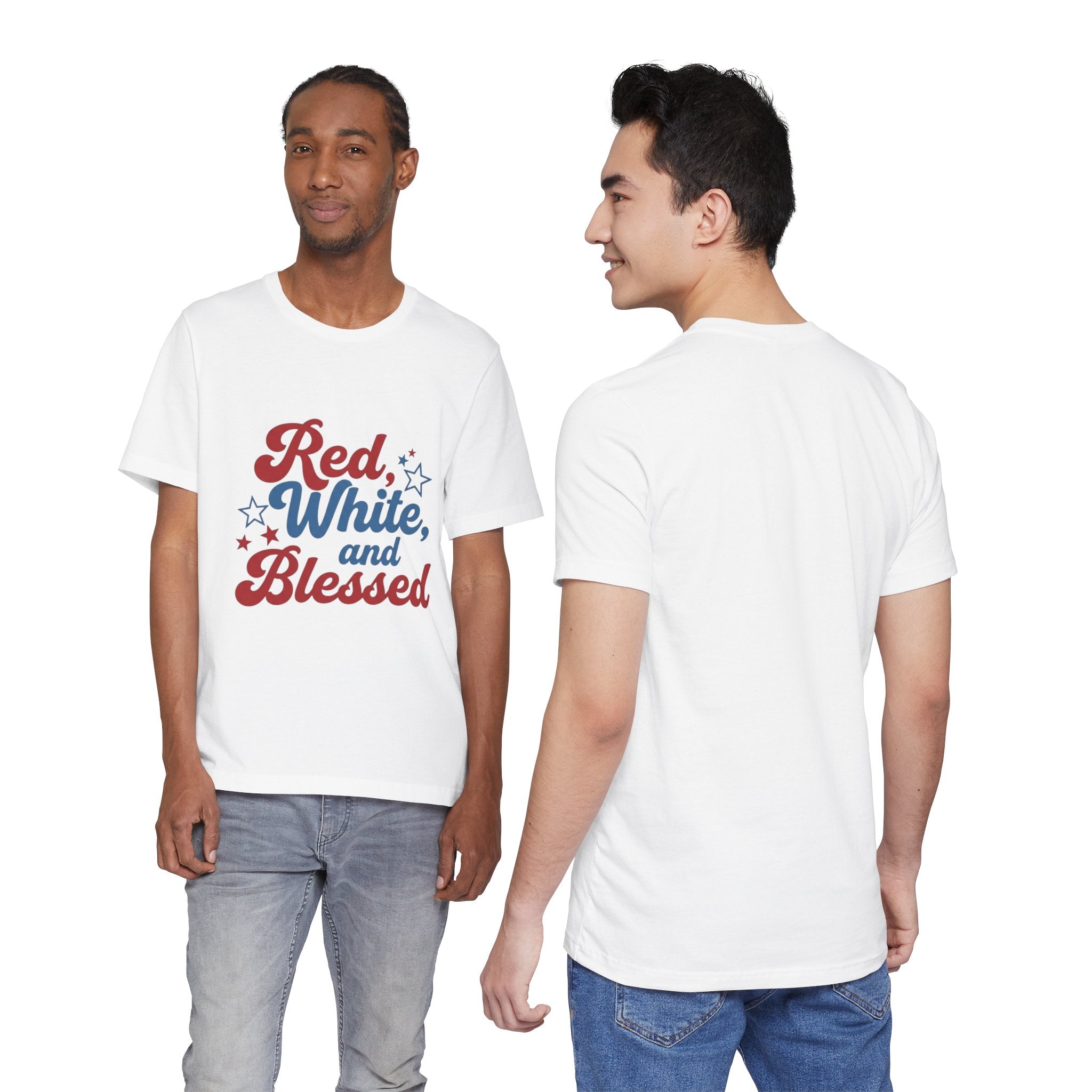 Unisex Jersey short sleeve Red, White, and Blessed T‑Shirt - 4th of July Theme