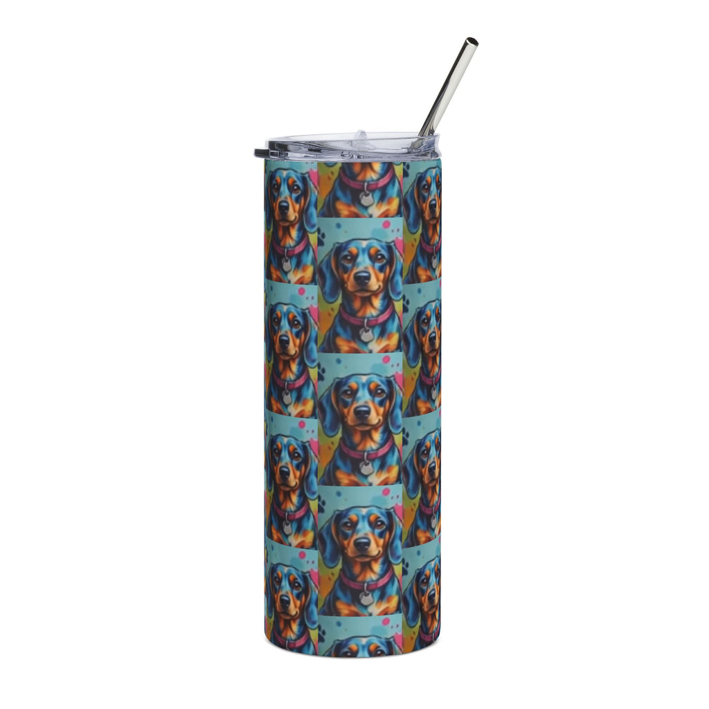 Dachshund Pop Art 20oz Stainless Tumbler – Colorful Wiener Dog Travel Cup