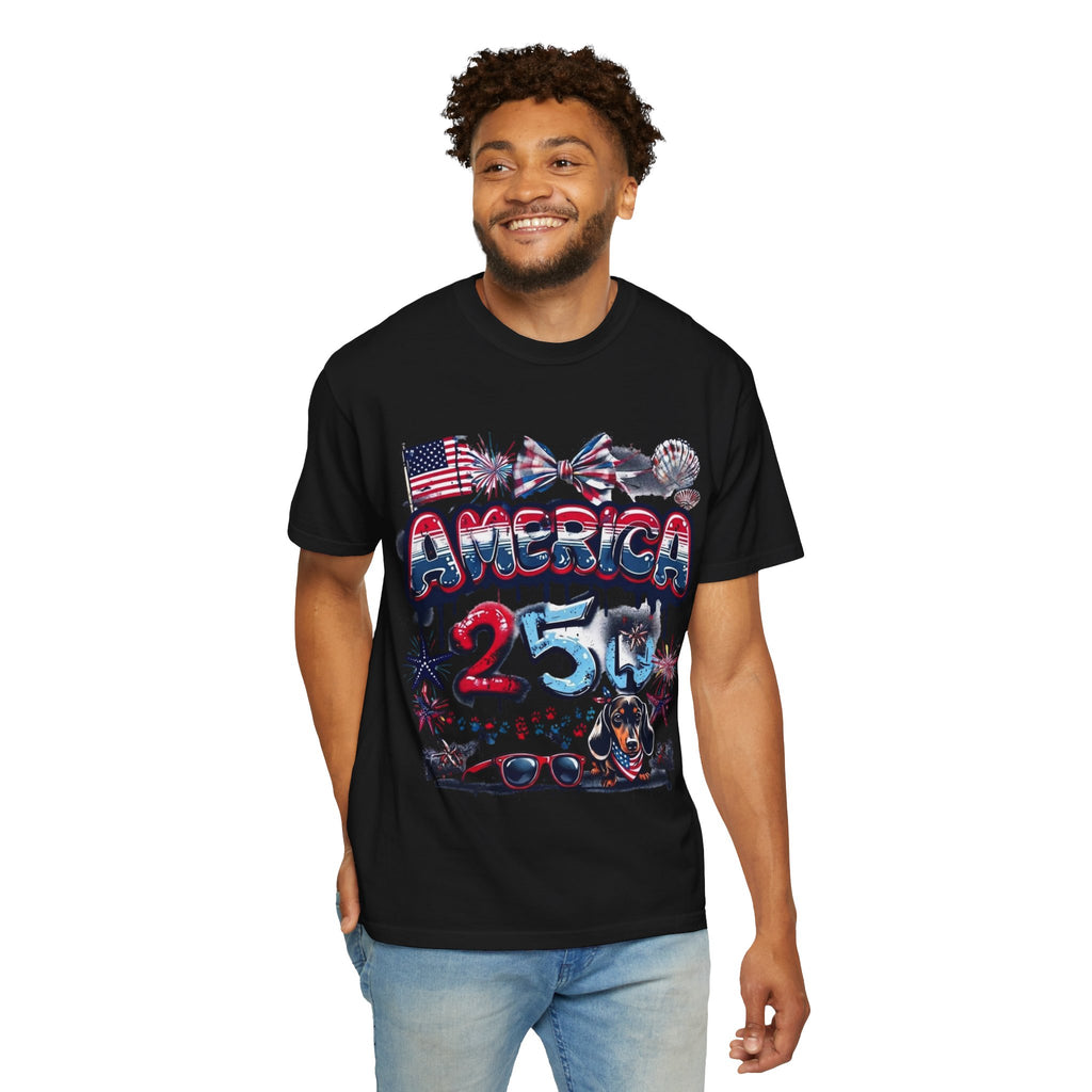 America 4th of July Graphic T-Shirt — "Happy 4th of July" Patriotic Tee