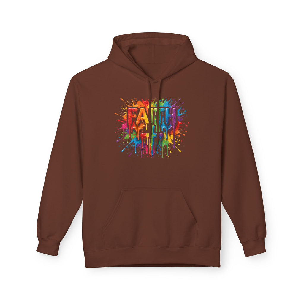Faith Cross Rainbow Paint-Splash Hoodie