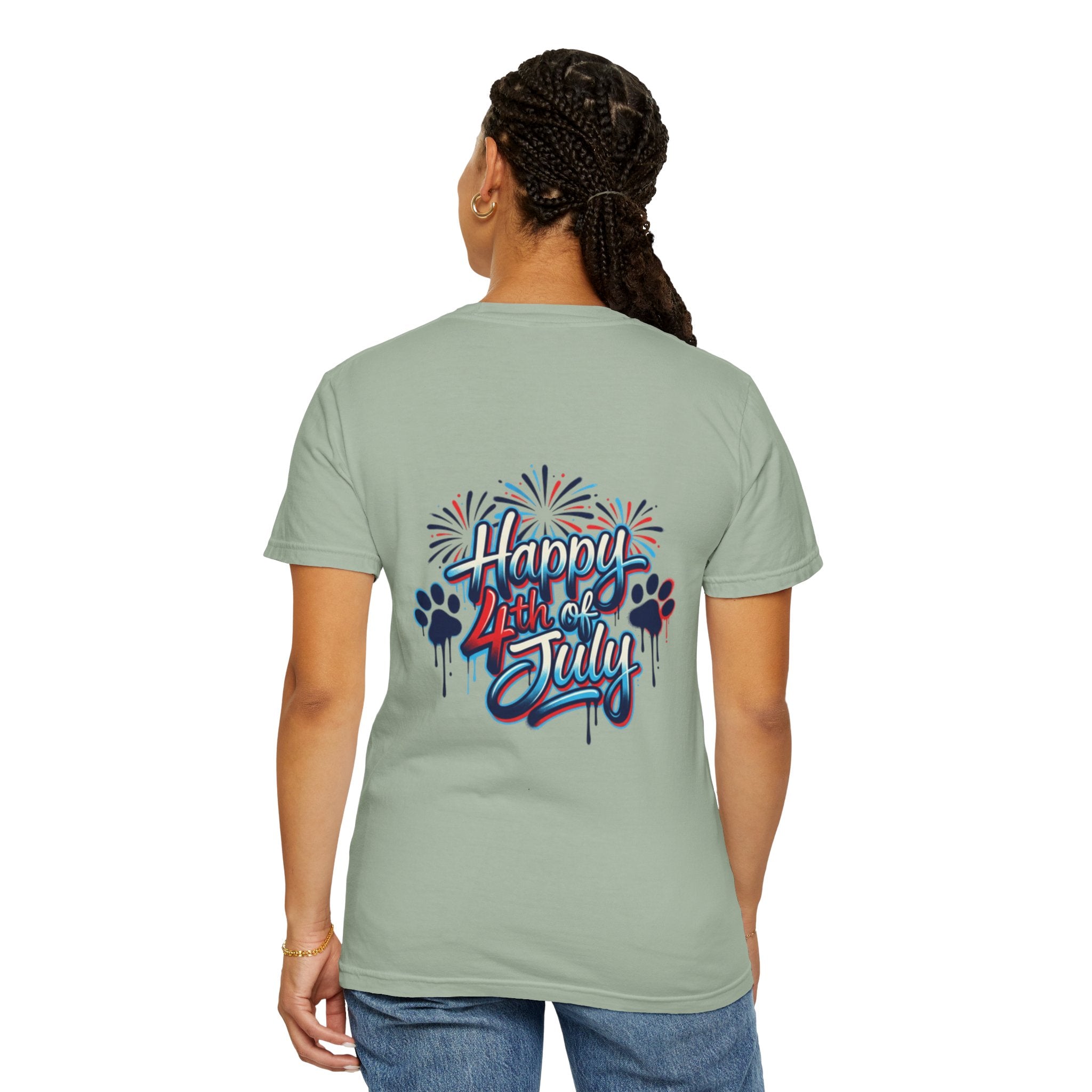 America 4th of July Graphic T-Shirt — "Happy 4th of July" Patriotic Tee