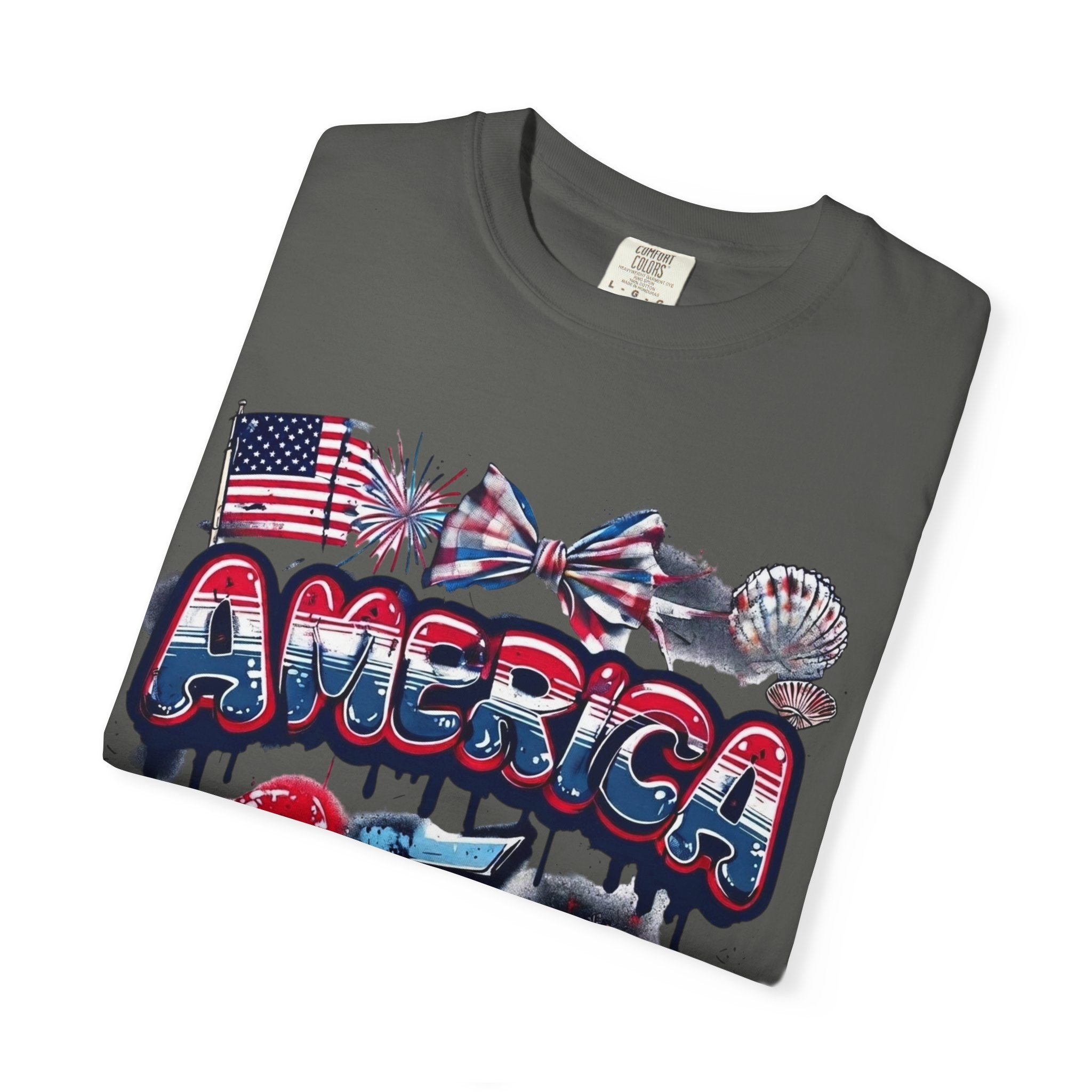 America 4th of July Graphic T-Shirt — "Happy 4th of July" Patriotic Tee
