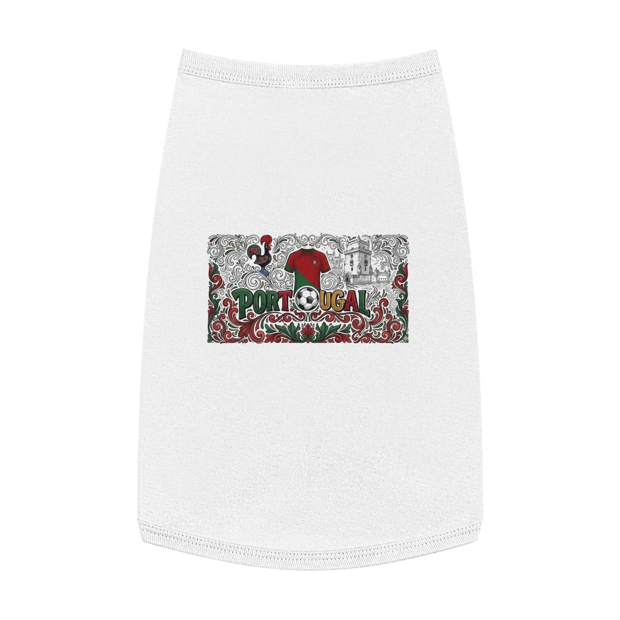 🇵🇹 Portugal Pet Tank Top — Portuguese Rooster & Azulejo Design Dog Shirt