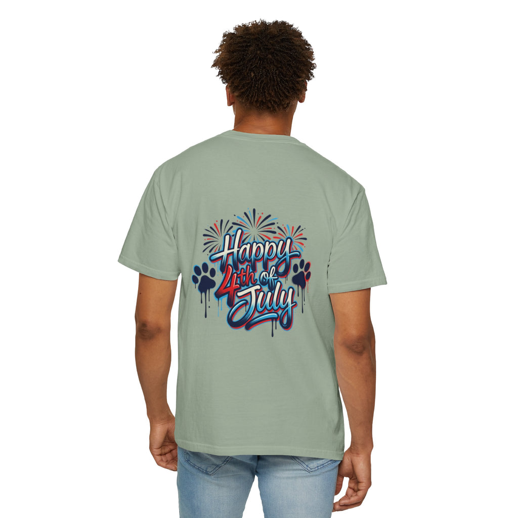 America 4th of July Graphic T-Shirt — "Happy 4th of July" Patriotic Tee
