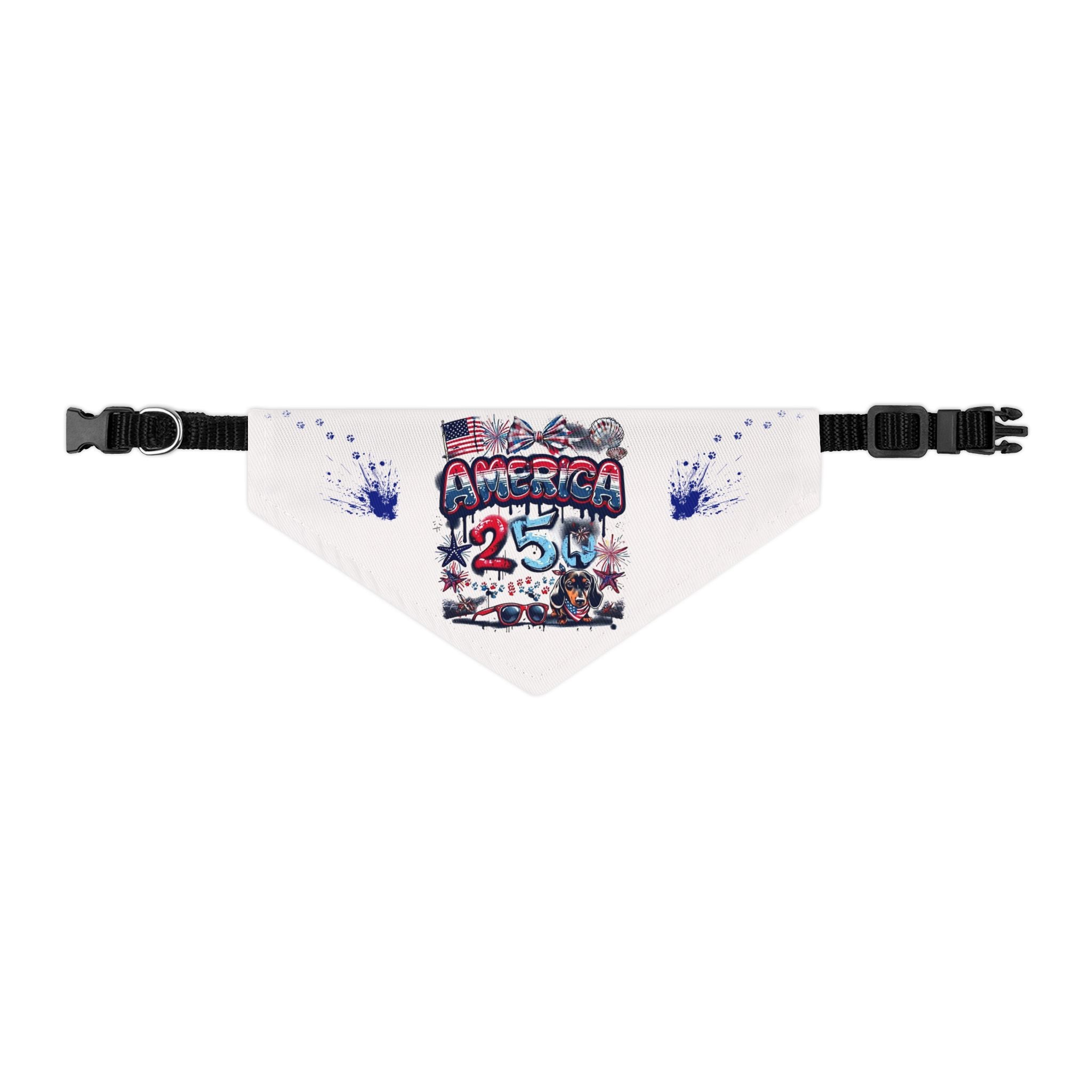 Pet Bandana — Patriotic "America 25" Dog Collar Bandana for 4th of July & Veterans Day