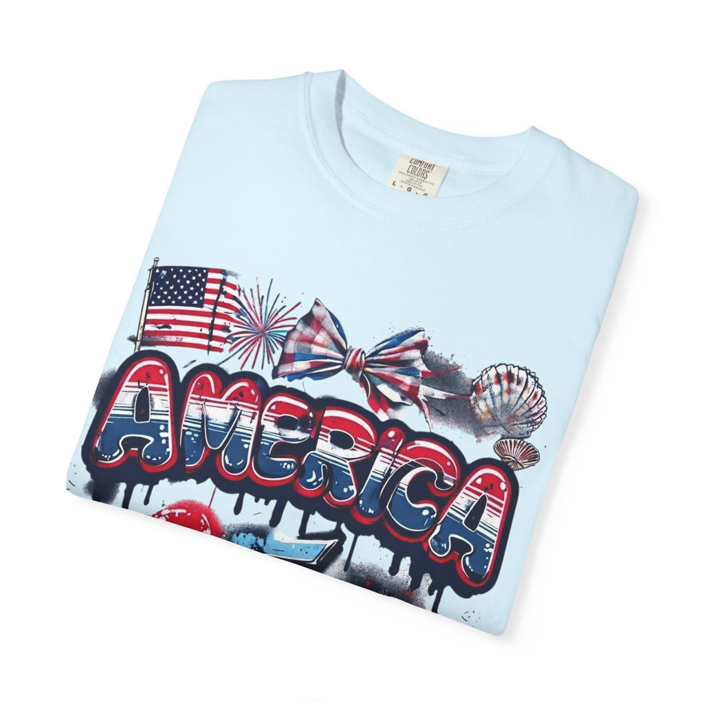 America 4th of July Graphic T-Shirt — "Happy 4th of July" Patriotic Tee