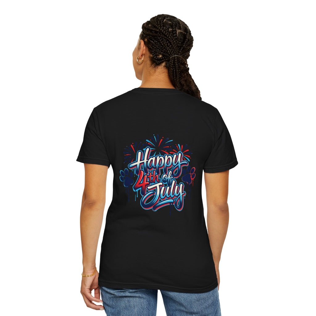 America 4th of July Graphic T-Shirt — "Happy 4th of July" Patriotic Tee