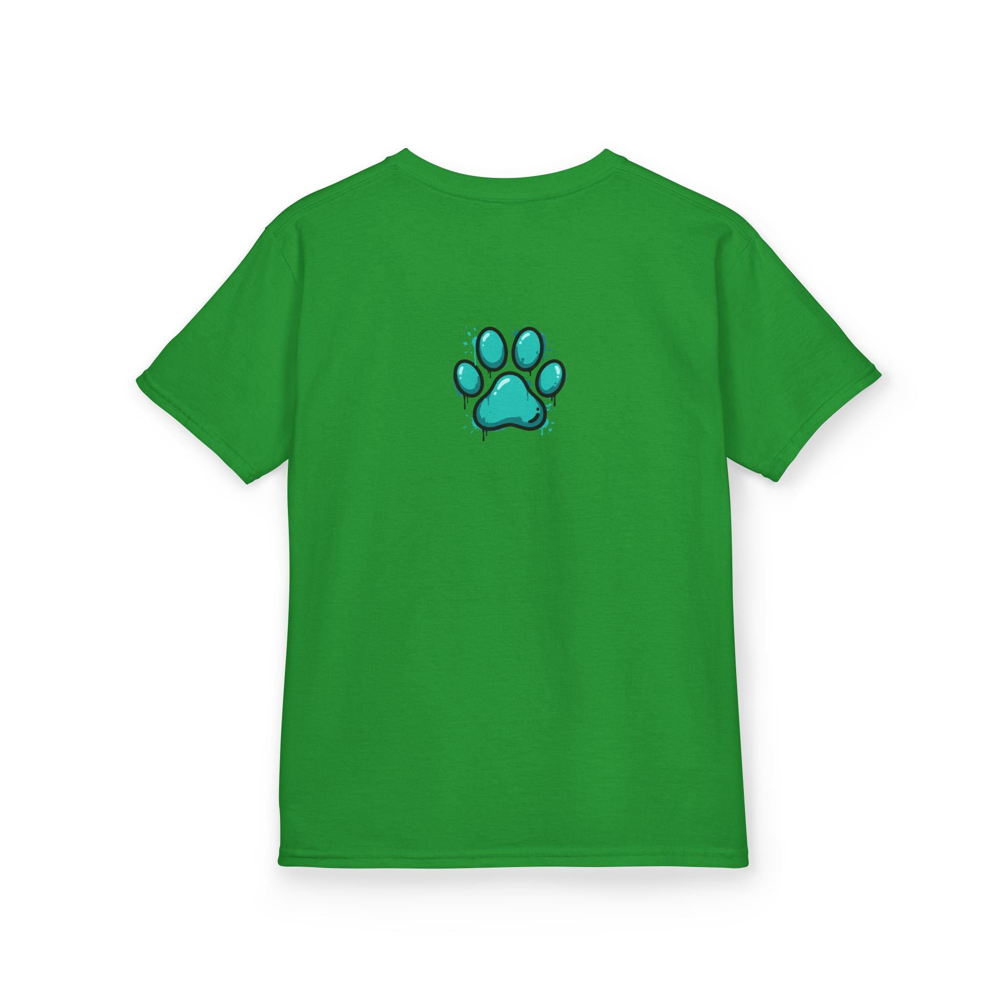 Kids Grafitti Dachshund T-Shirt — "Faithful Paws City" Colorful Angels & Paw Print Graphic Tee