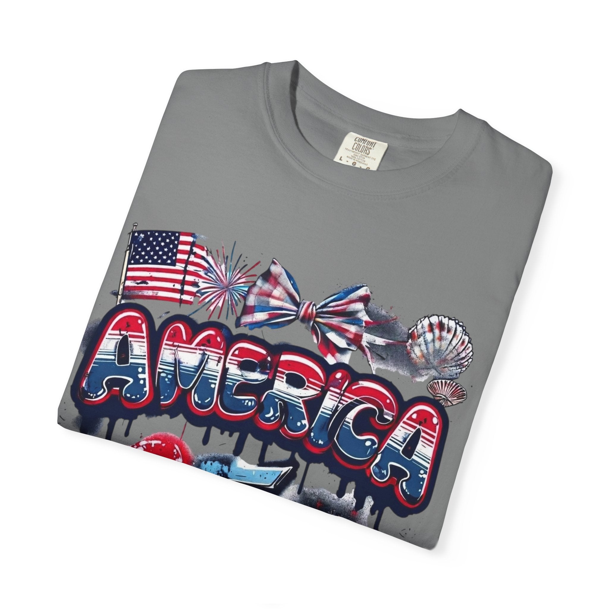 America 4th of July Graphic T-Shirt — "Happy 4th of July" Patriotic Tee