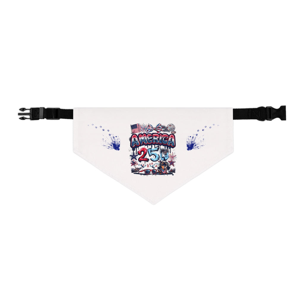 Pet Bandana — Patriotic "America 25" Dog Collar Bandana for 4th of July & Veterans Day