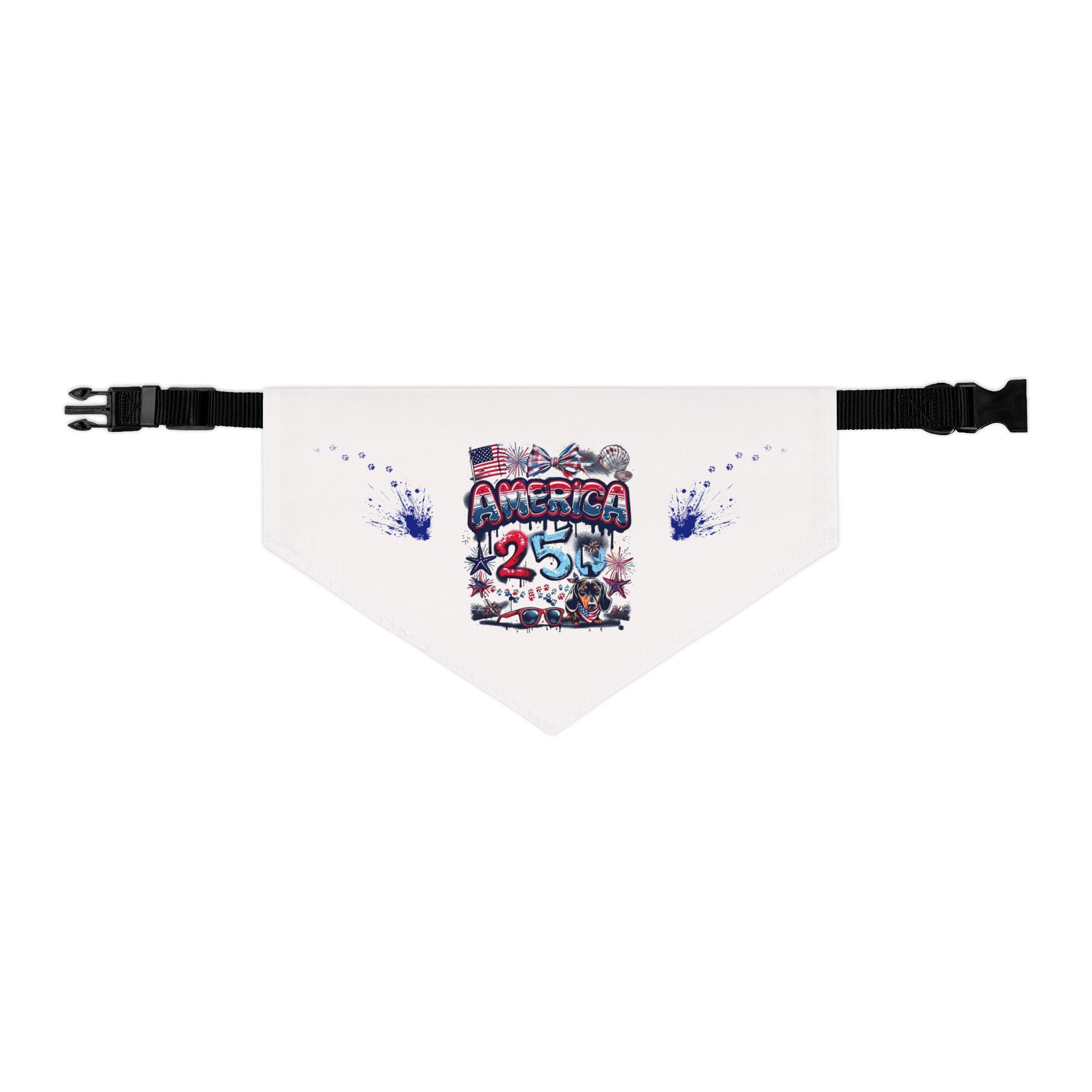 Pet Bandana — Patriotic "America 25" Dog Collar Bandana for 4th of July & Veterans Day