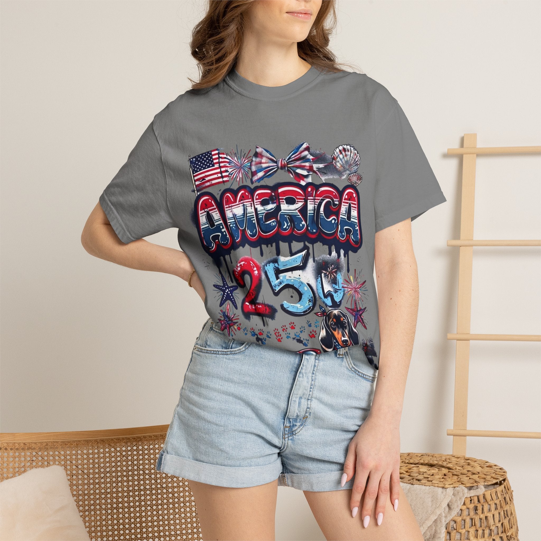 America 4th of July Graphic T-Shirt — "Happy 4th of July" Patriotic Tee