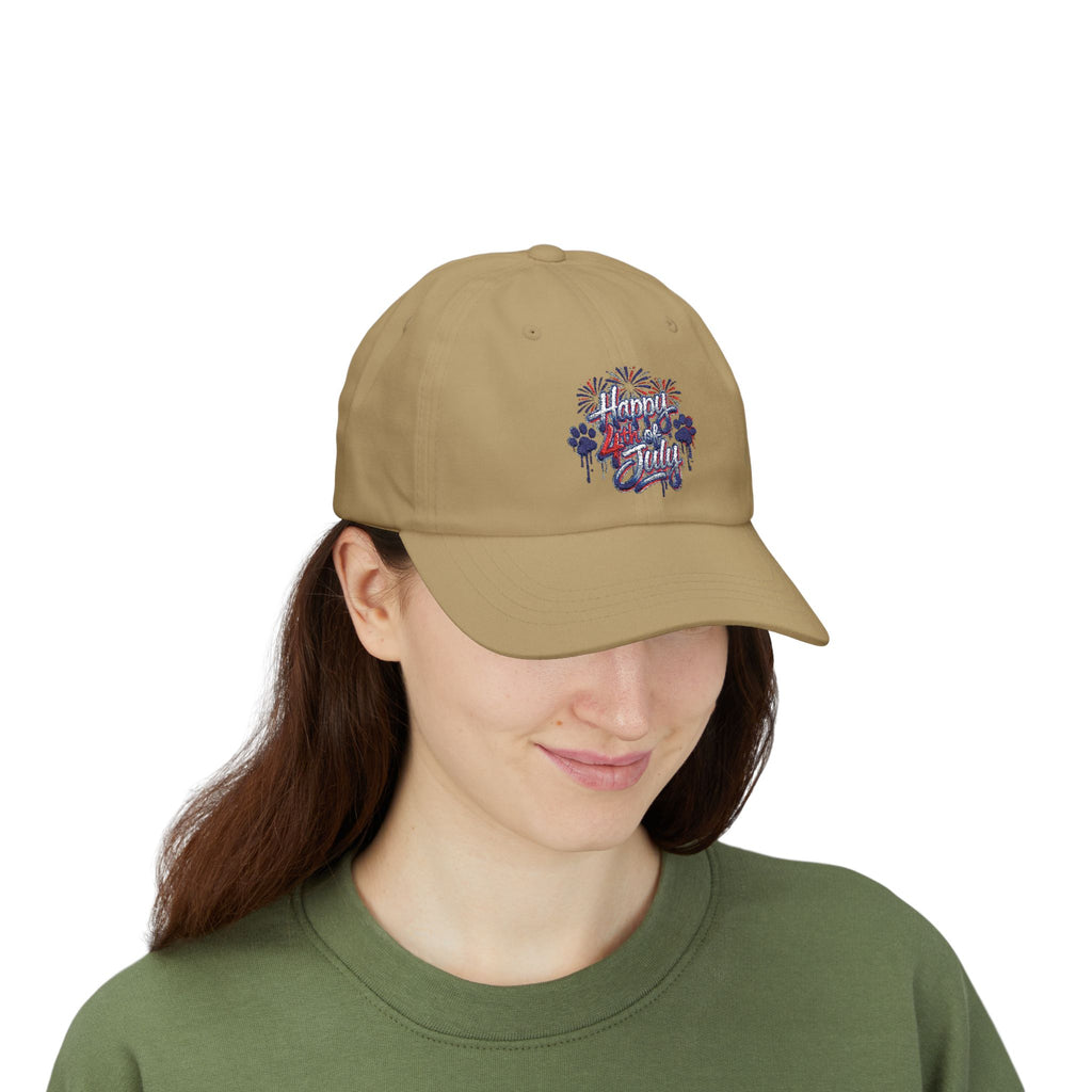 4th of July Dad Cap - 'Happy July' Fireworks Baseball Hat