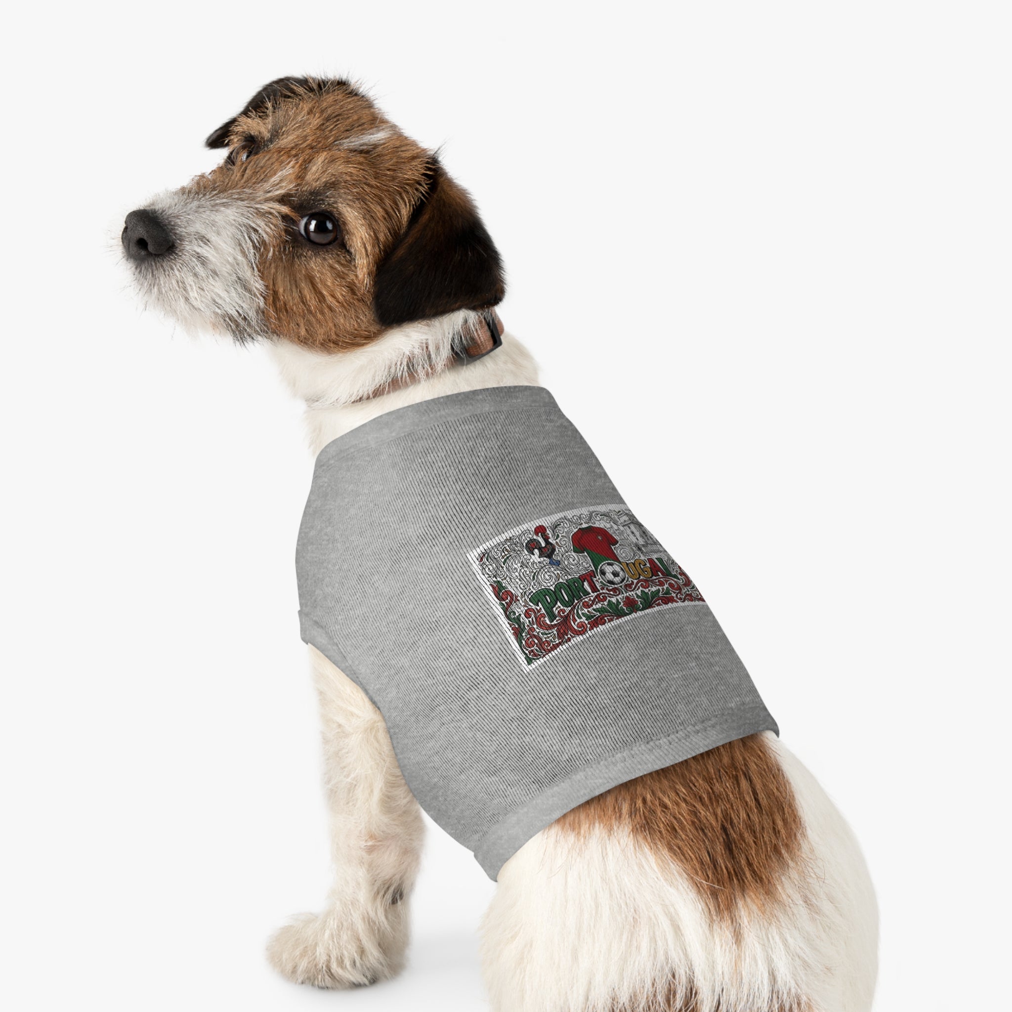 🇵🇹 Portugal Pet Tank Top — Portuguese Rooster & Azulejo Design Dog Shirt