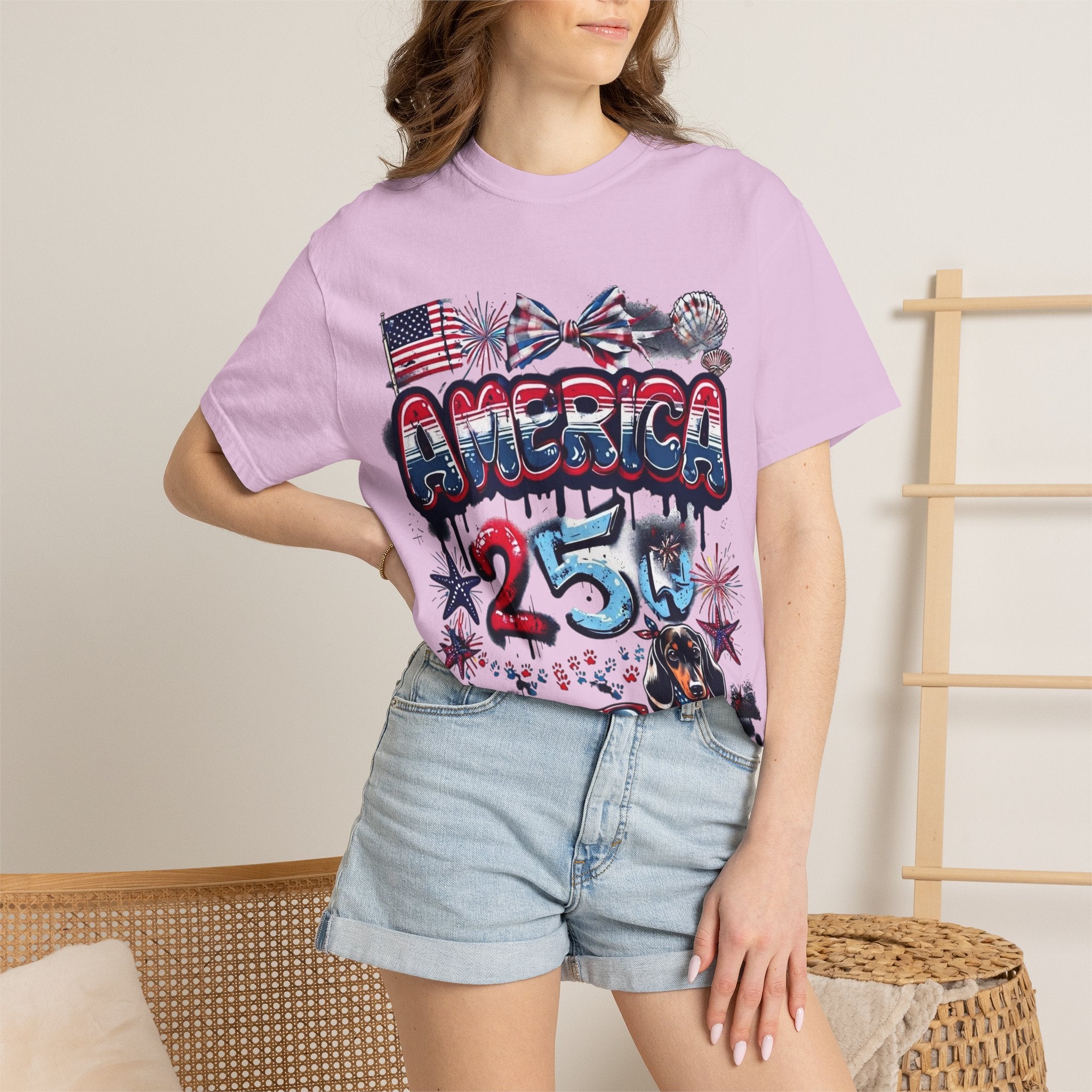 America 4th of July Graphic T-Shirt — "Happy 4th of July" Patriotic Tee