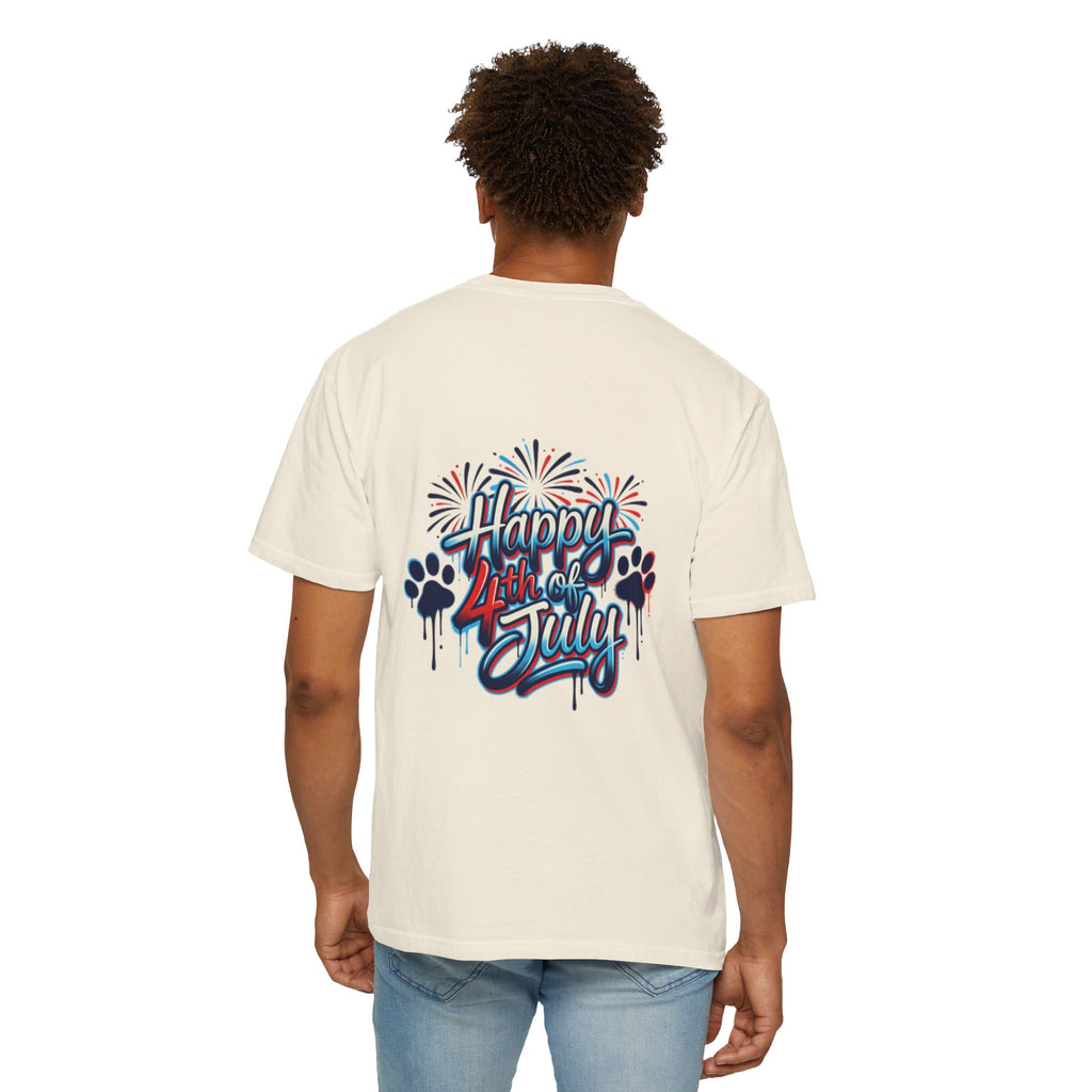 America 4th of July Graphic T-Shirt — "Happy 4th of July" Patriotic Tee