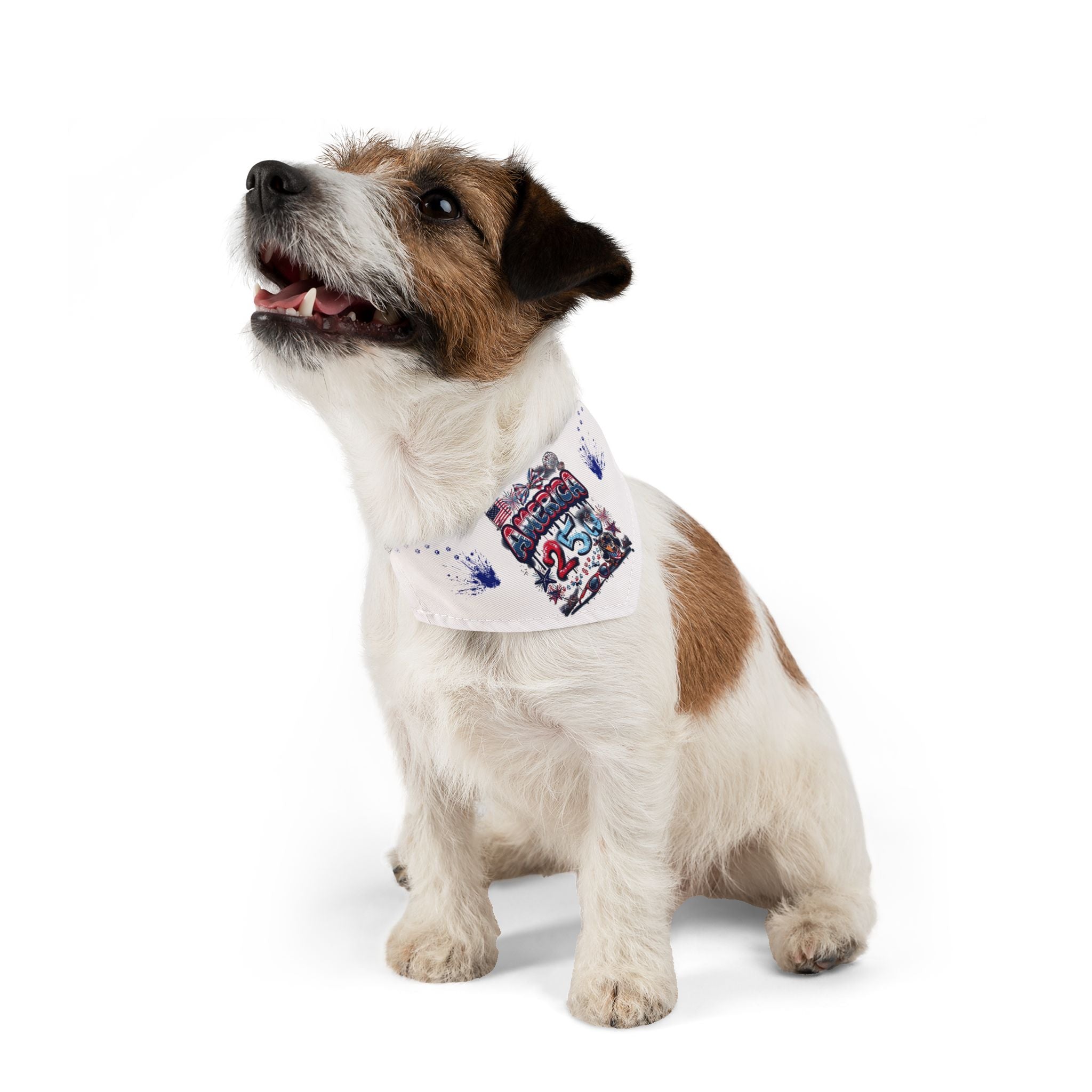 Pet Bandana — Patriotic "America 25" Dog Collar Bandana for 4th of July & Veterans Day