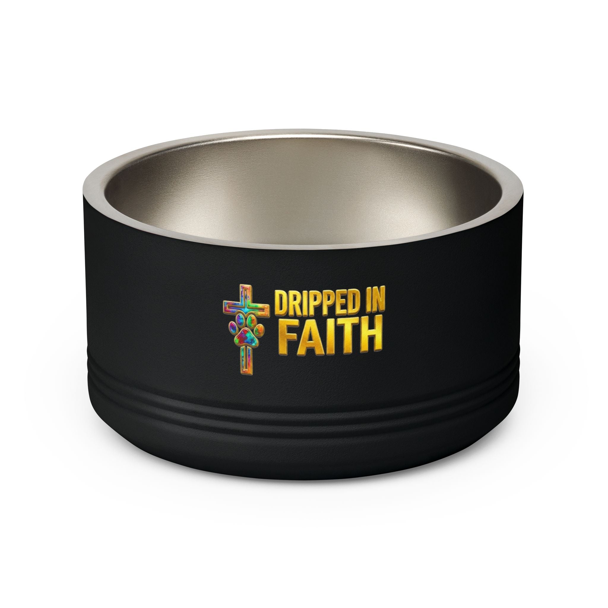 Pet Bowl, 18oz stainless steel graffitti style