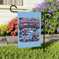 America 4th of July Garden Flag – Patriotic Fireworks & Dachshund Design