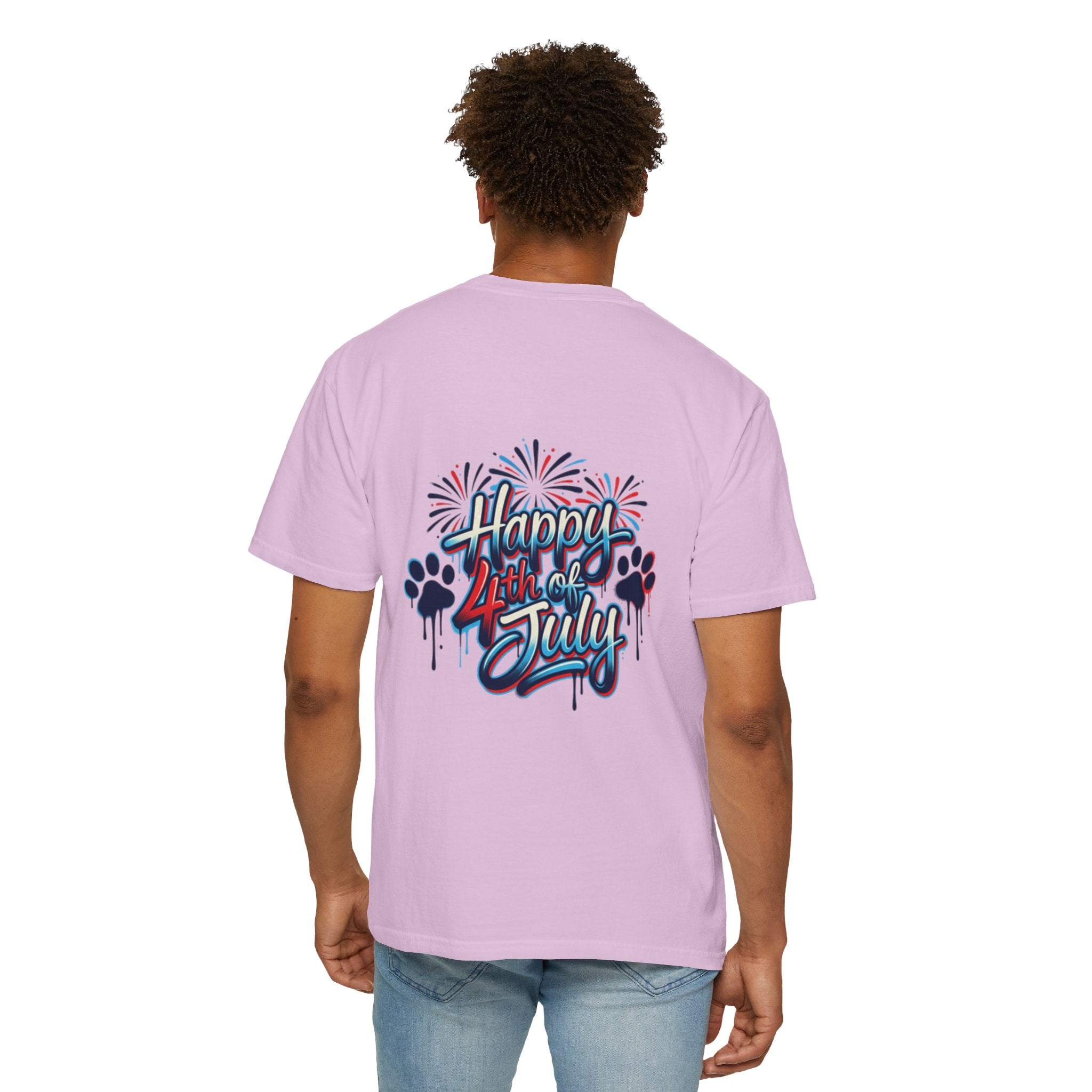 America 4th of July Graphic T-Shirt — "Happy 4th of July" Patriotic Tee