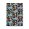 Colorful Dachshund Hardcover Journal — Bright Pop-Art Dog Notebook