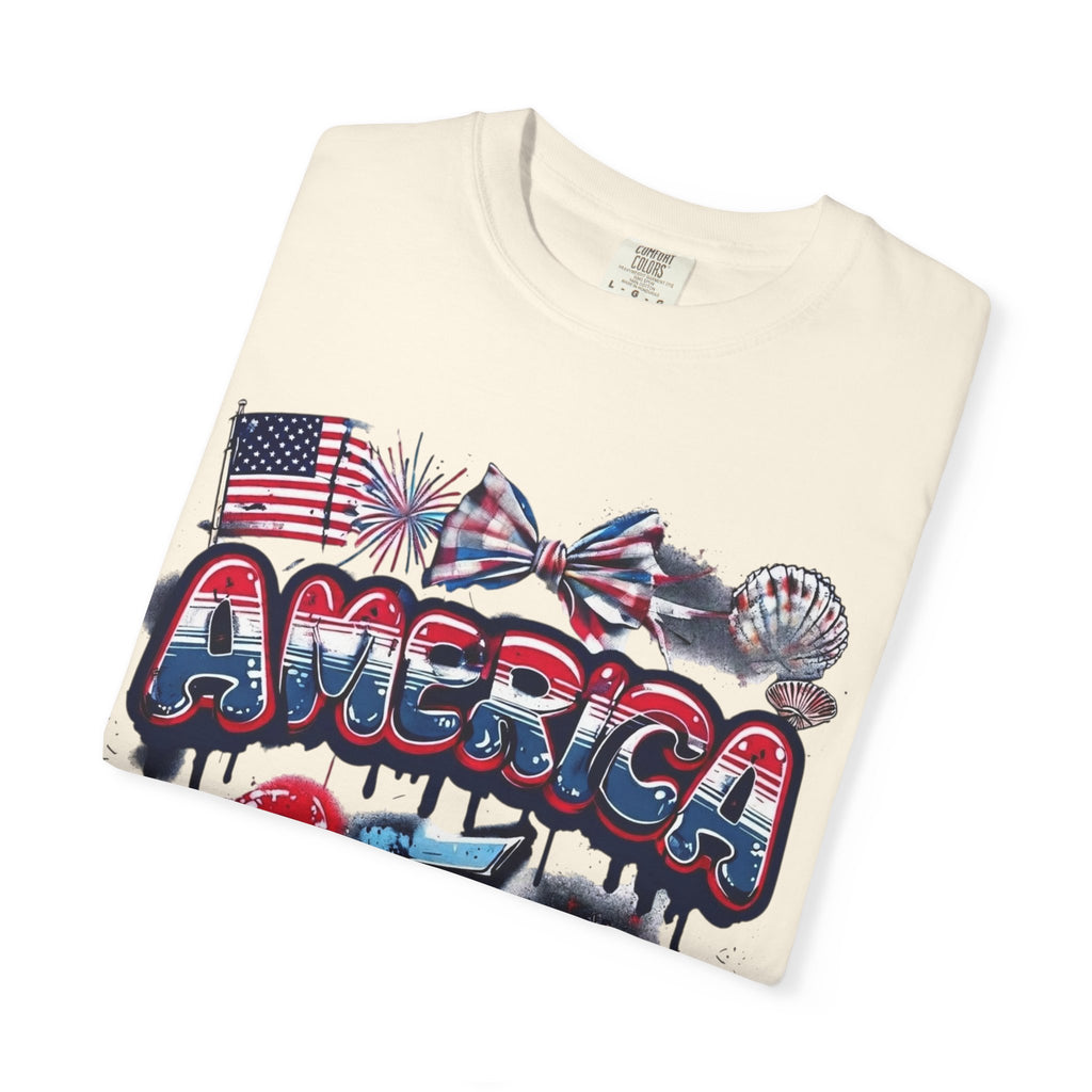 America 4th of July Graphic T-Shirt — "Happy 4th of July" Patriotic Tee
