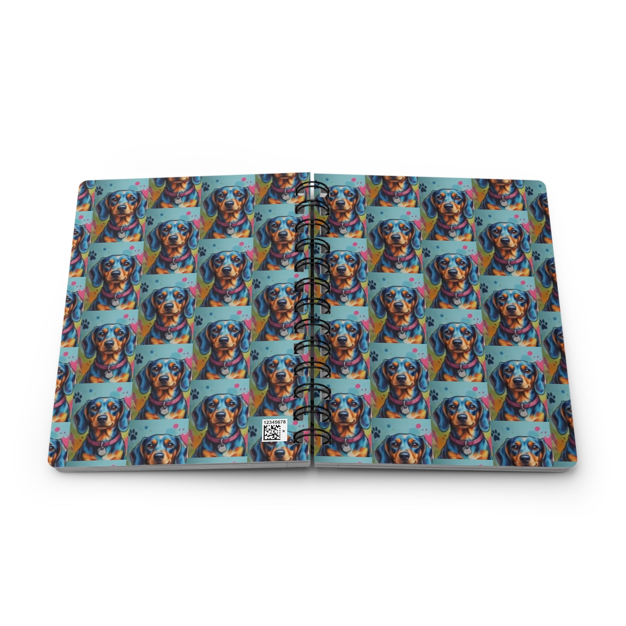 Colorful Dachshund Spiral Notebook — Vibrant Pop Art Dog Journal