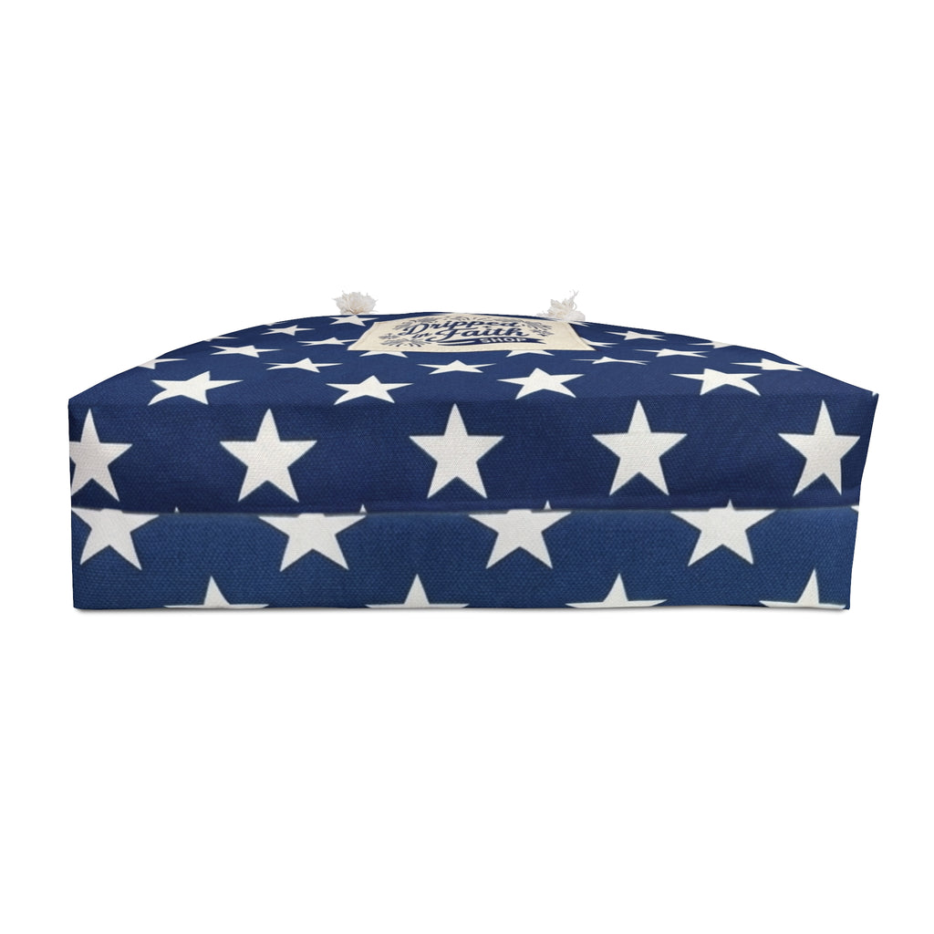 Navy Stars Weekender Bag – Patriotic Star Pattern Travel Tote