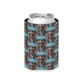 Can Cooler - Colorful Pop Art Dachshund Pattern
