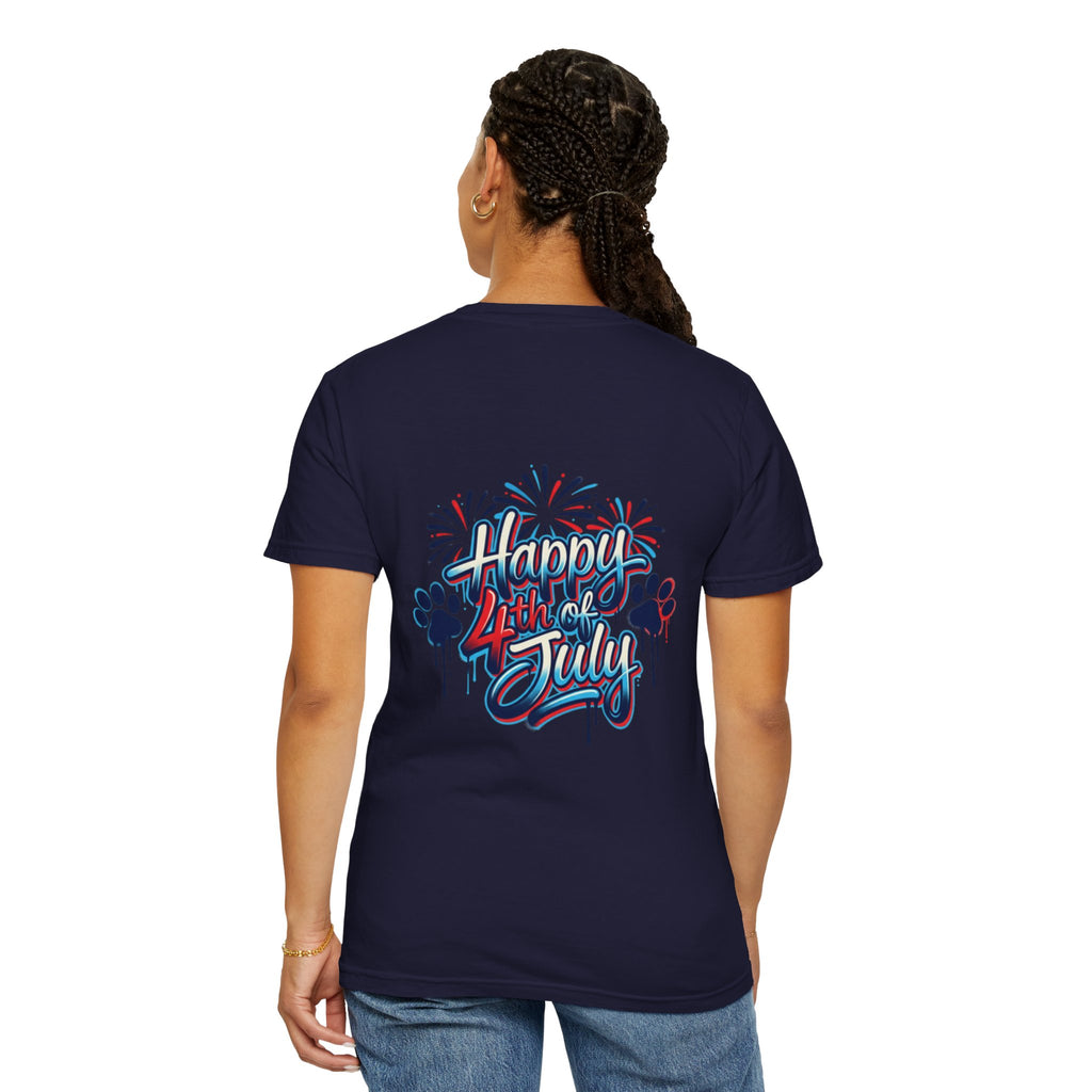 America 4th of July Graphic T-Shirt — "Happy 4th of July" Patriotic Tee