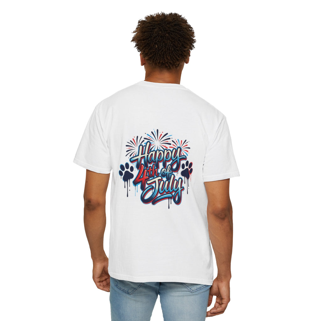 America 4th of July Graphic T-Shirt — "Happy 4th of July" Patriotic Tee