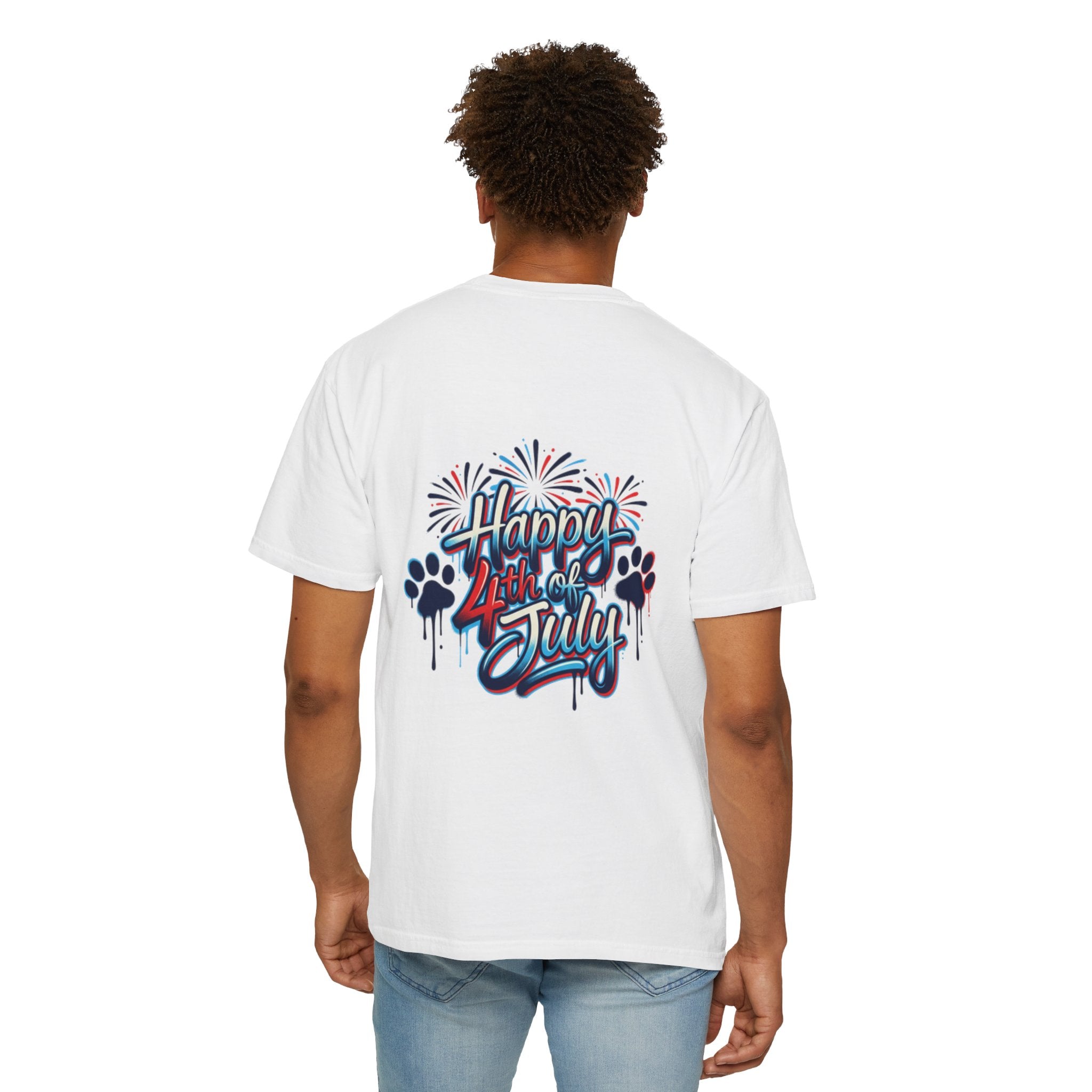 America 4th of July Graphic T-Shirt — "Happy 4th of July" Patriotic Tee