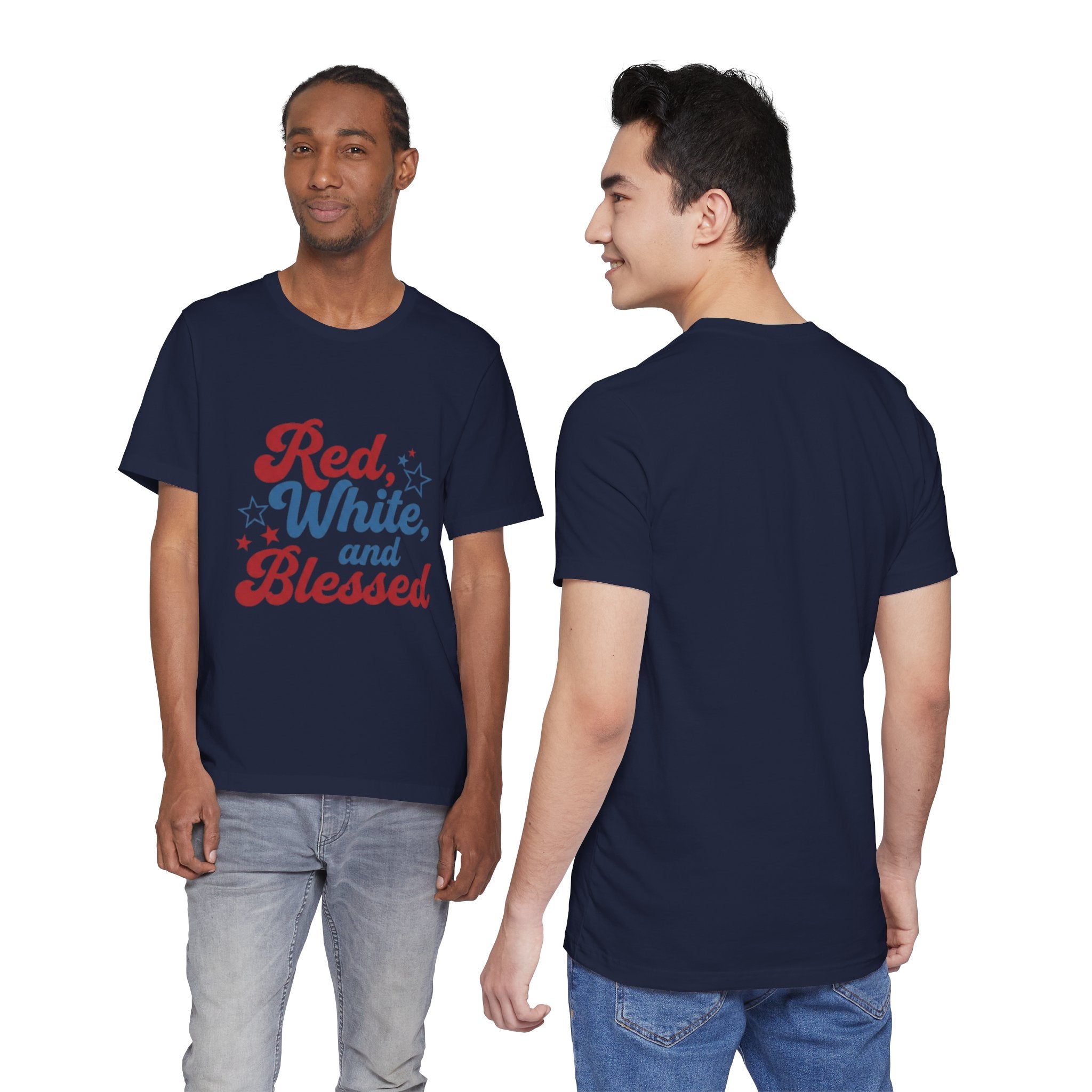 Unisex Jersey short sleeve Red, White, and Blessed T‑Shirt - 4th of July Theme