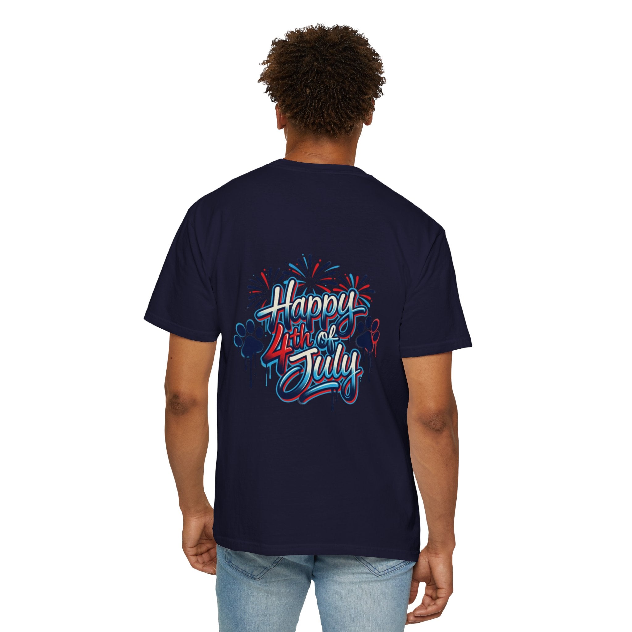 America 4th of July Graphic T-Shirt — "Happy 4th of July" Patriotic Tee