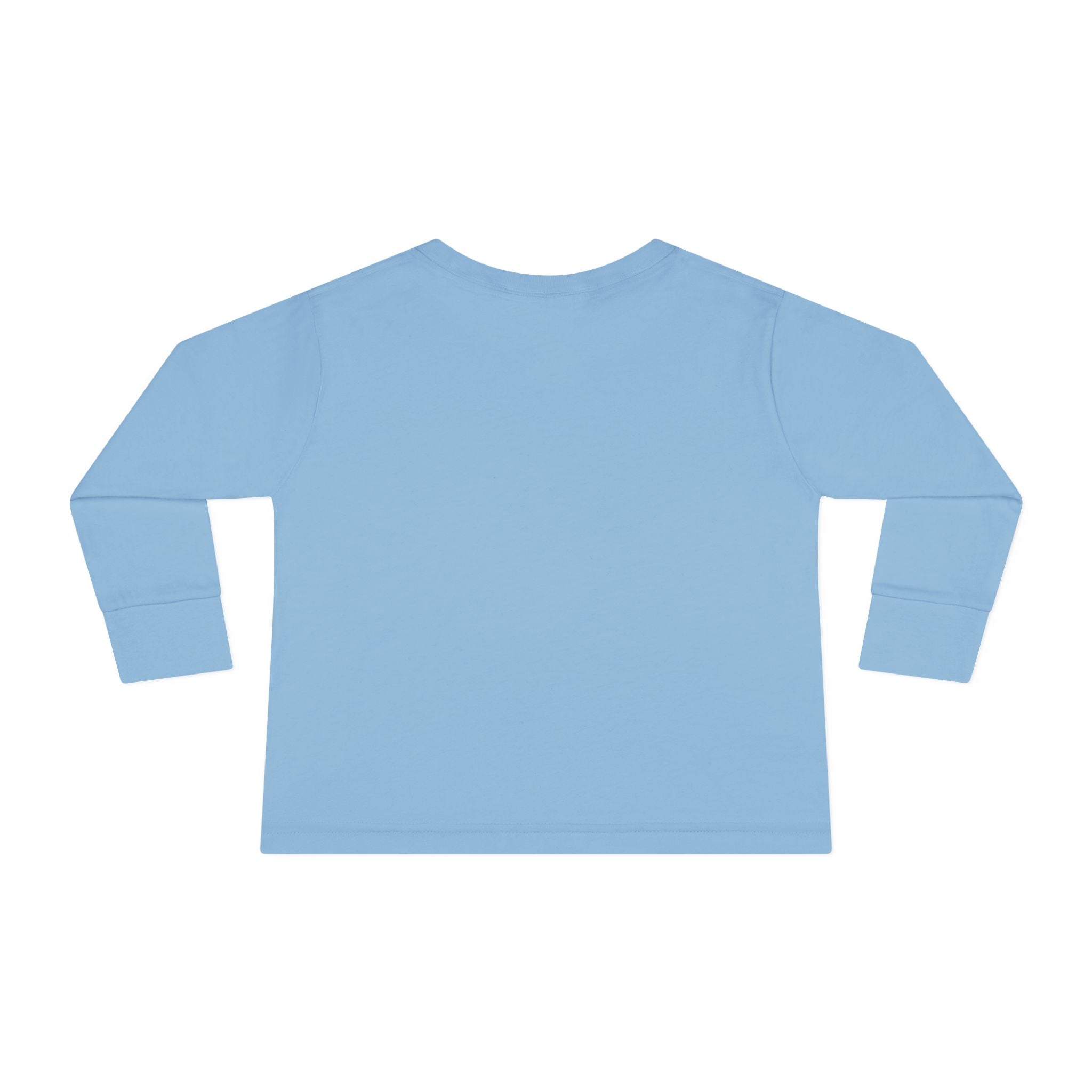 Toddler Long Sleeve Tee — "Jesus Loves Me" print with Colorful Legos Jesus on the cross - Sizes 2T - 6T