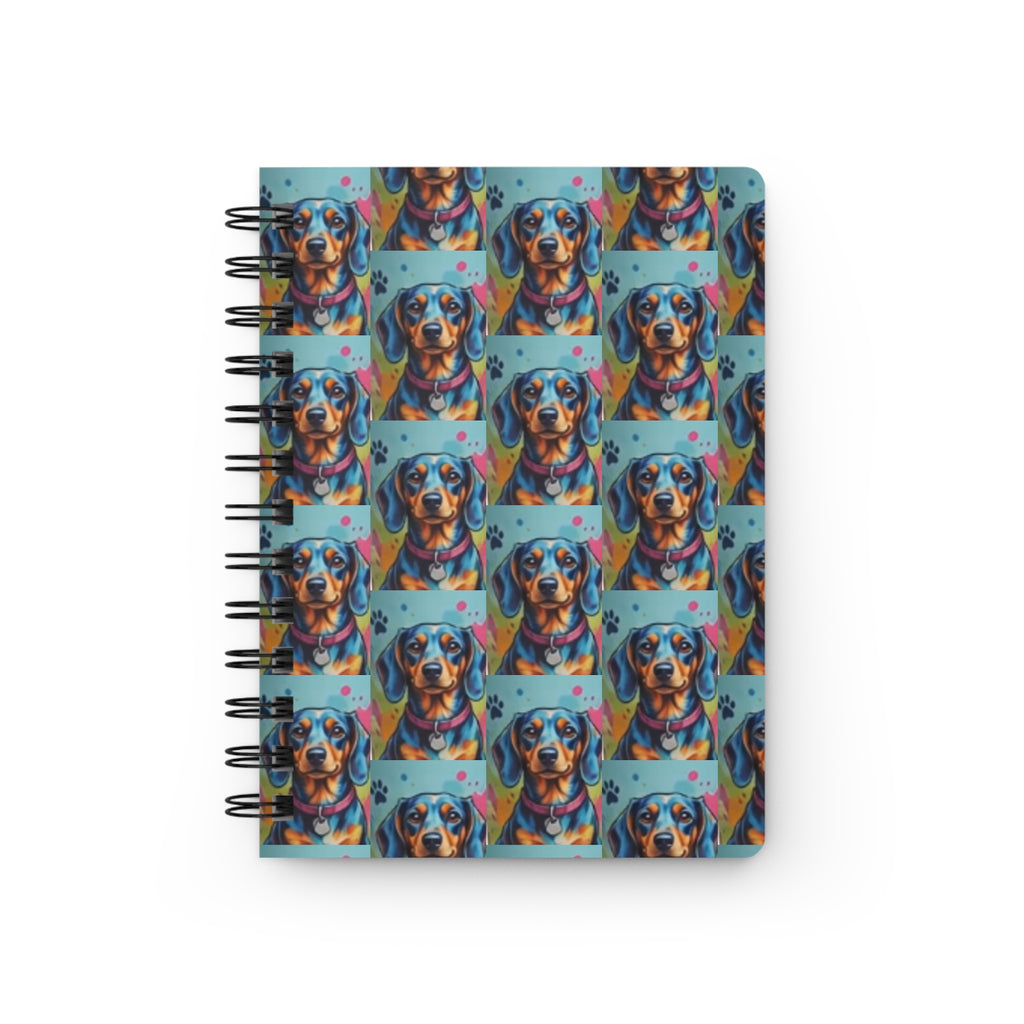 Colorful Dachshund Spiral Notebook — Vibrant Pop Art Dog Journal