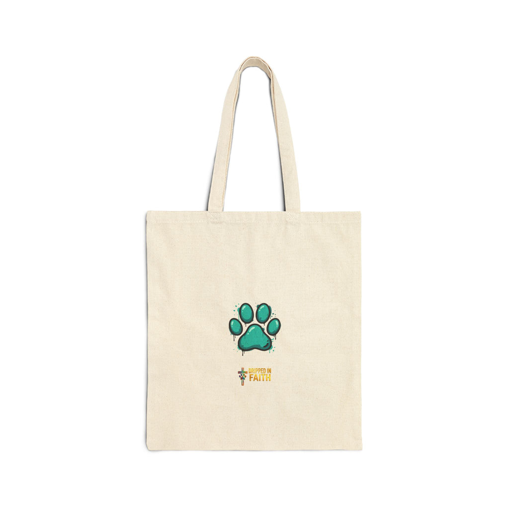 Faithful Paws City Cotton Tote Bag — "His Angels" Inspirational Pet Rescue Design