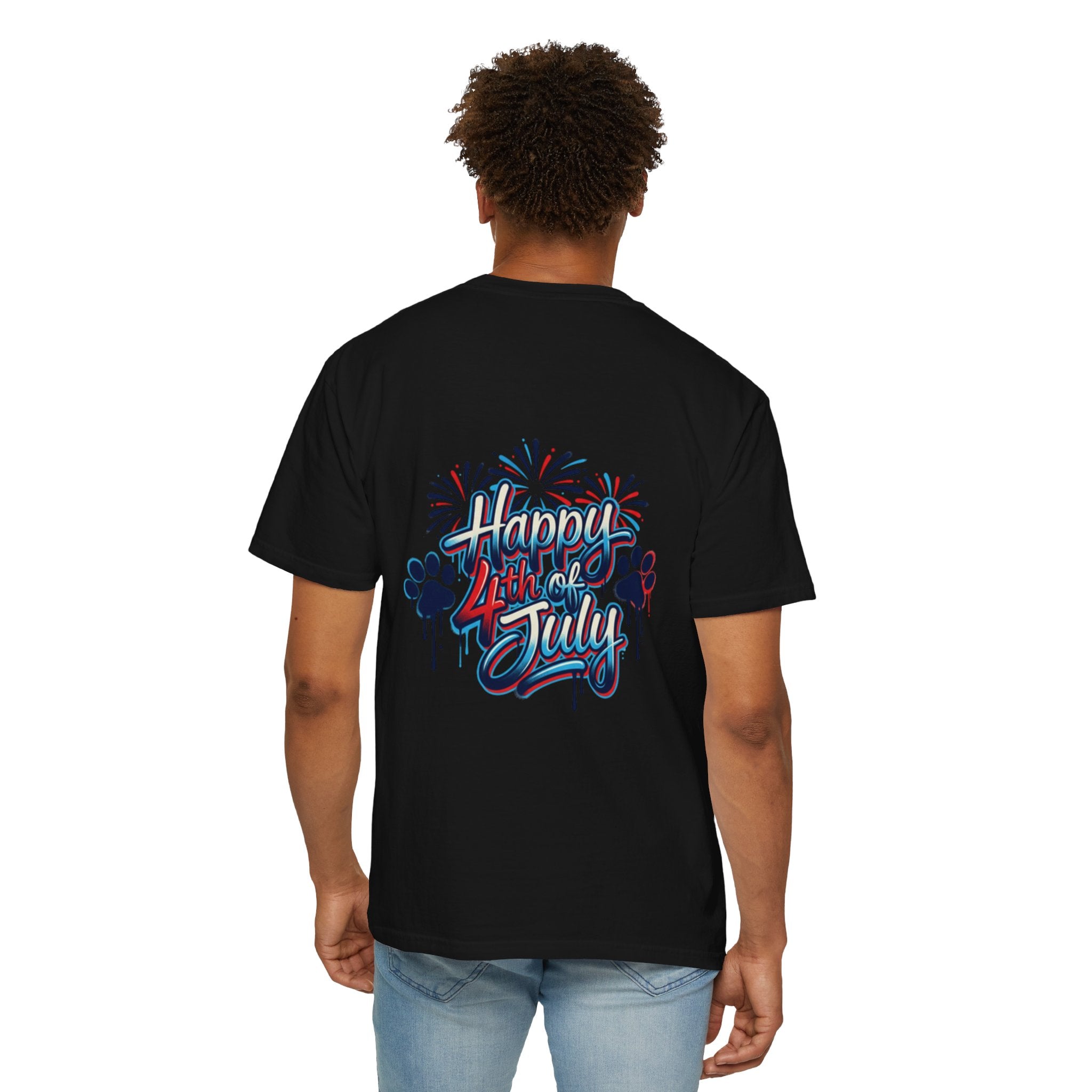 America 4th of July Graphic T-Shirt — "Happy 4th of July" Patriotic Tee