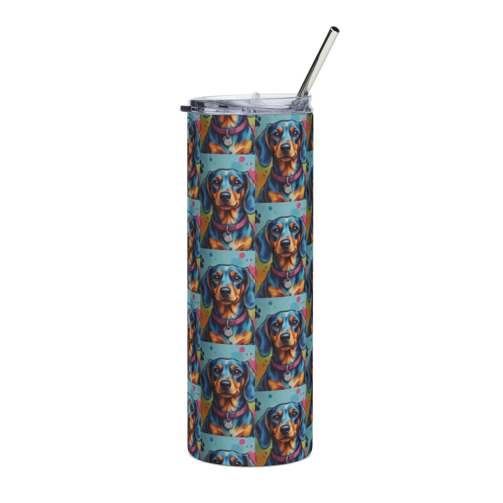 Dachshund Pop Art 20oz Stainless Tumbler – Colorful Wiener Dog Travel Cup
