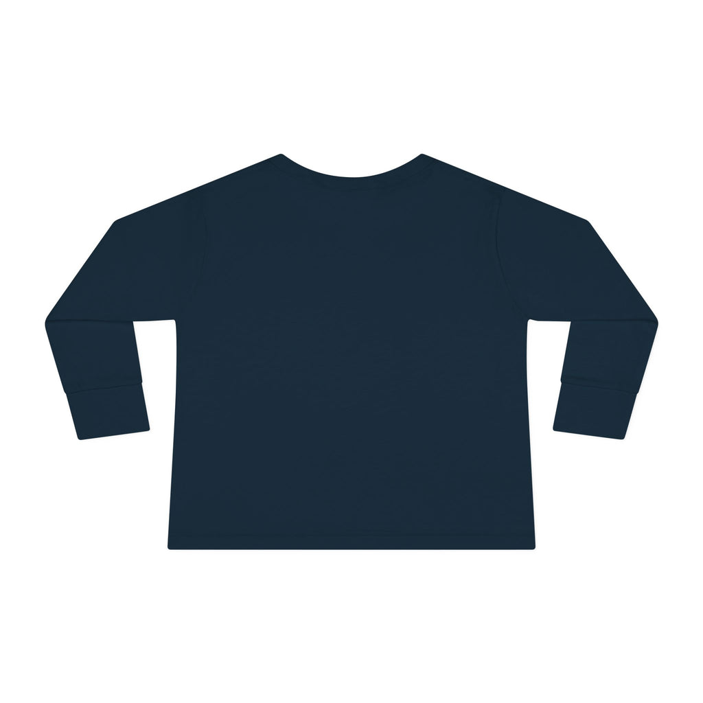 Toddler Long Sleeve Tee — "Jesus Loves Me" print with Colorful Legos Jesus on the cross - Sizes 2T - 6T