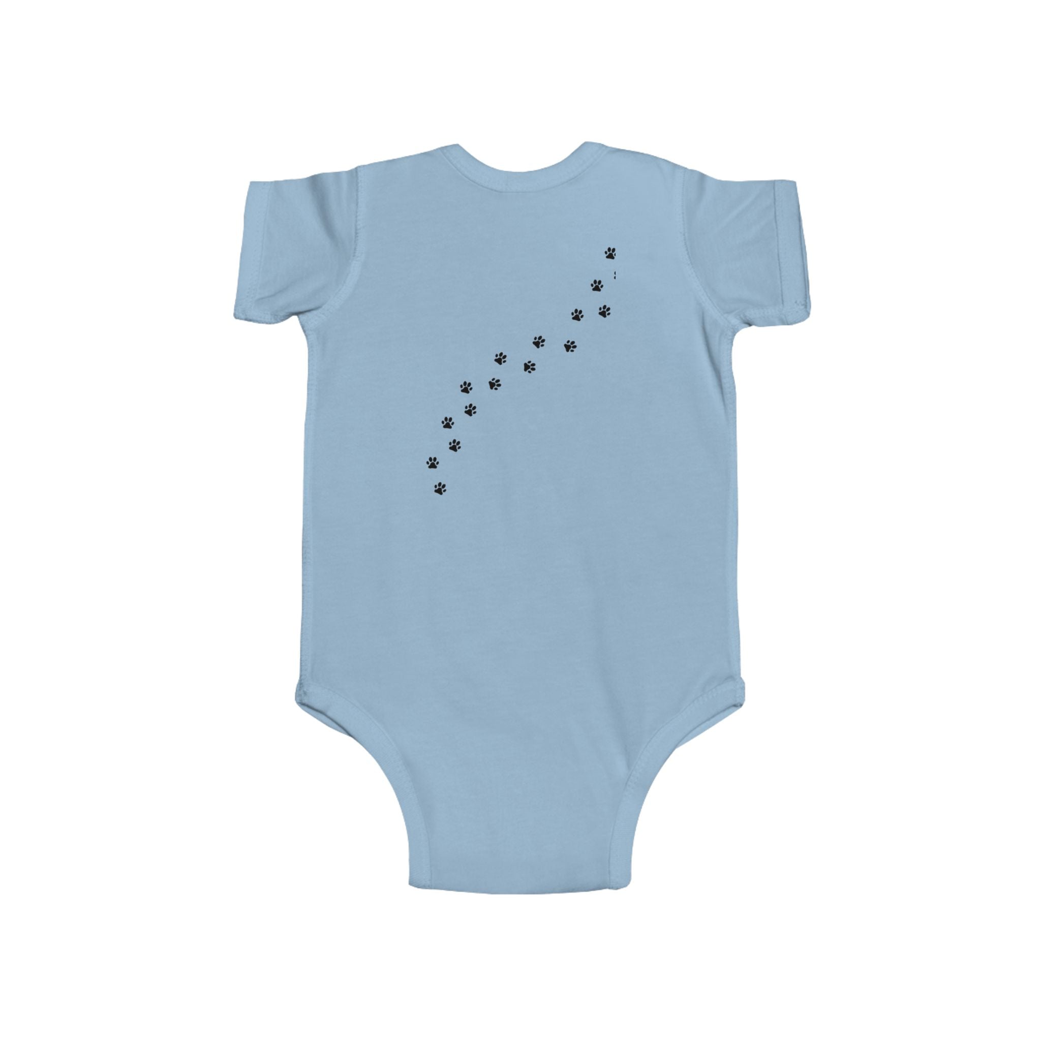 Baby Onesie Bodysuit - "Best Friends" Cute Girl & Puppy Onesie with Paw Print Back - Sizes NB to 24mos